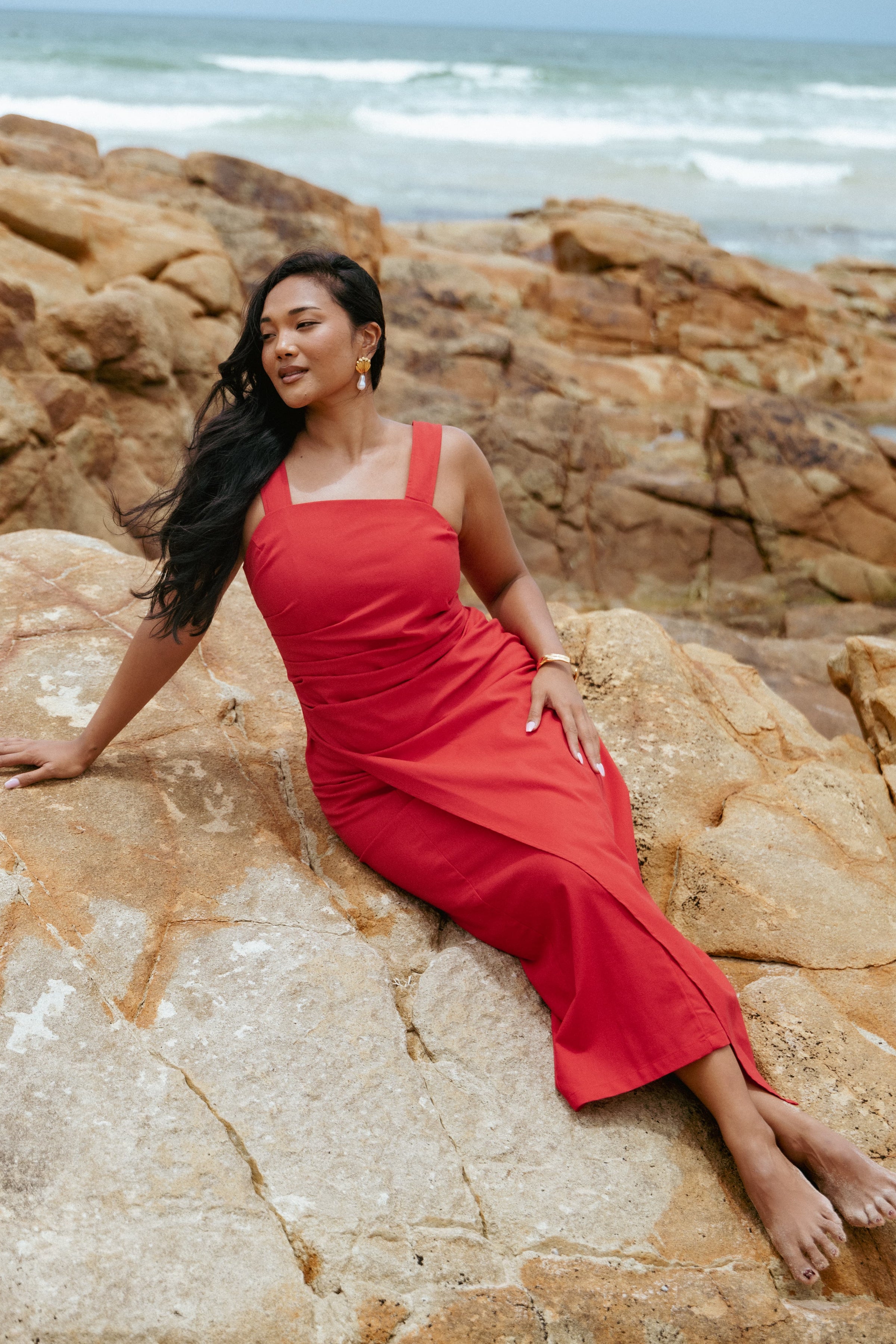 Petal and Pup USA DRESSES Caterina Maxi Dress - Red (Hold for Rack)