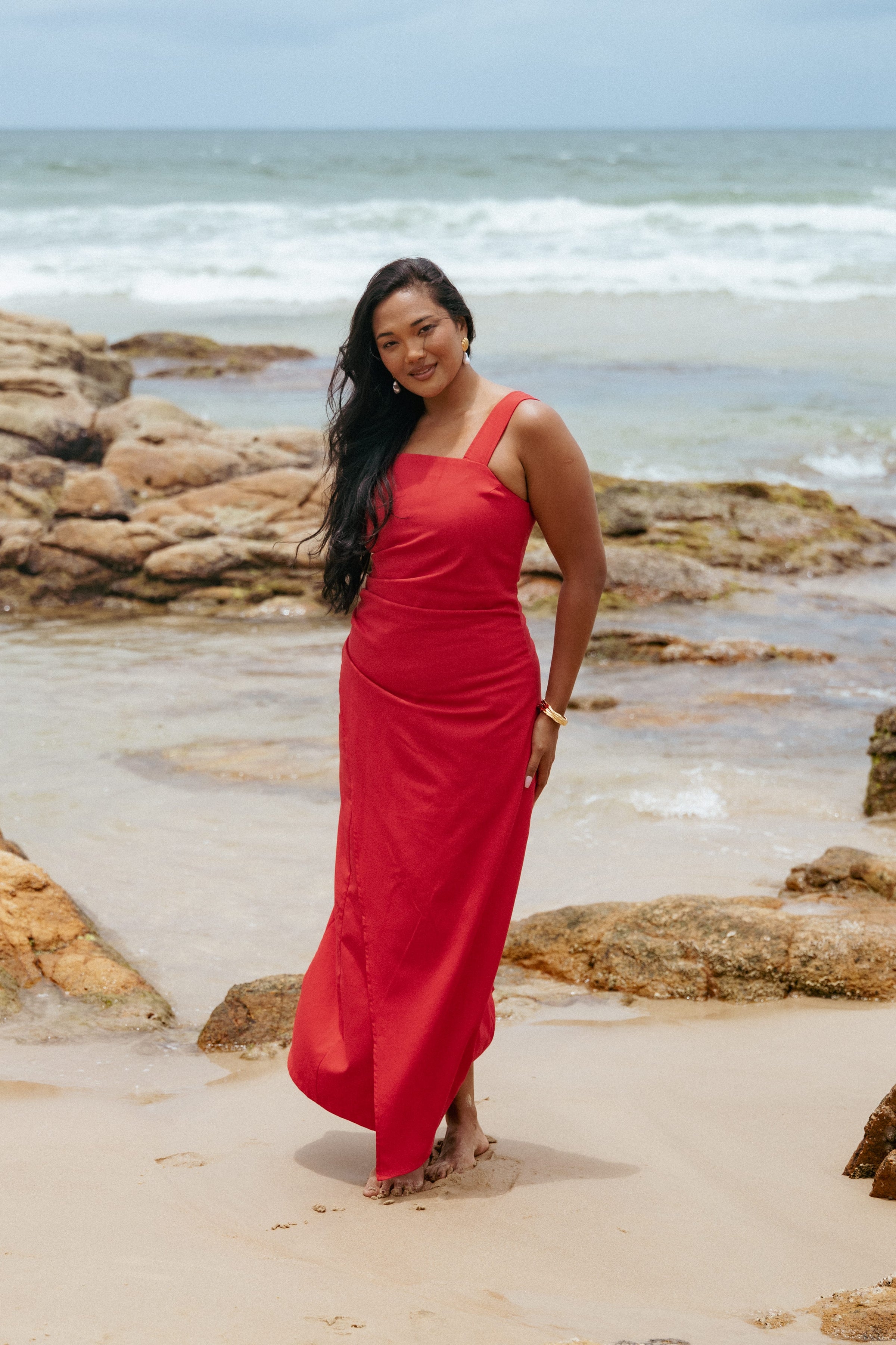 Petal and Pup USA DRESSES Caterina Maxi Dress - Red (Hold for Rack)