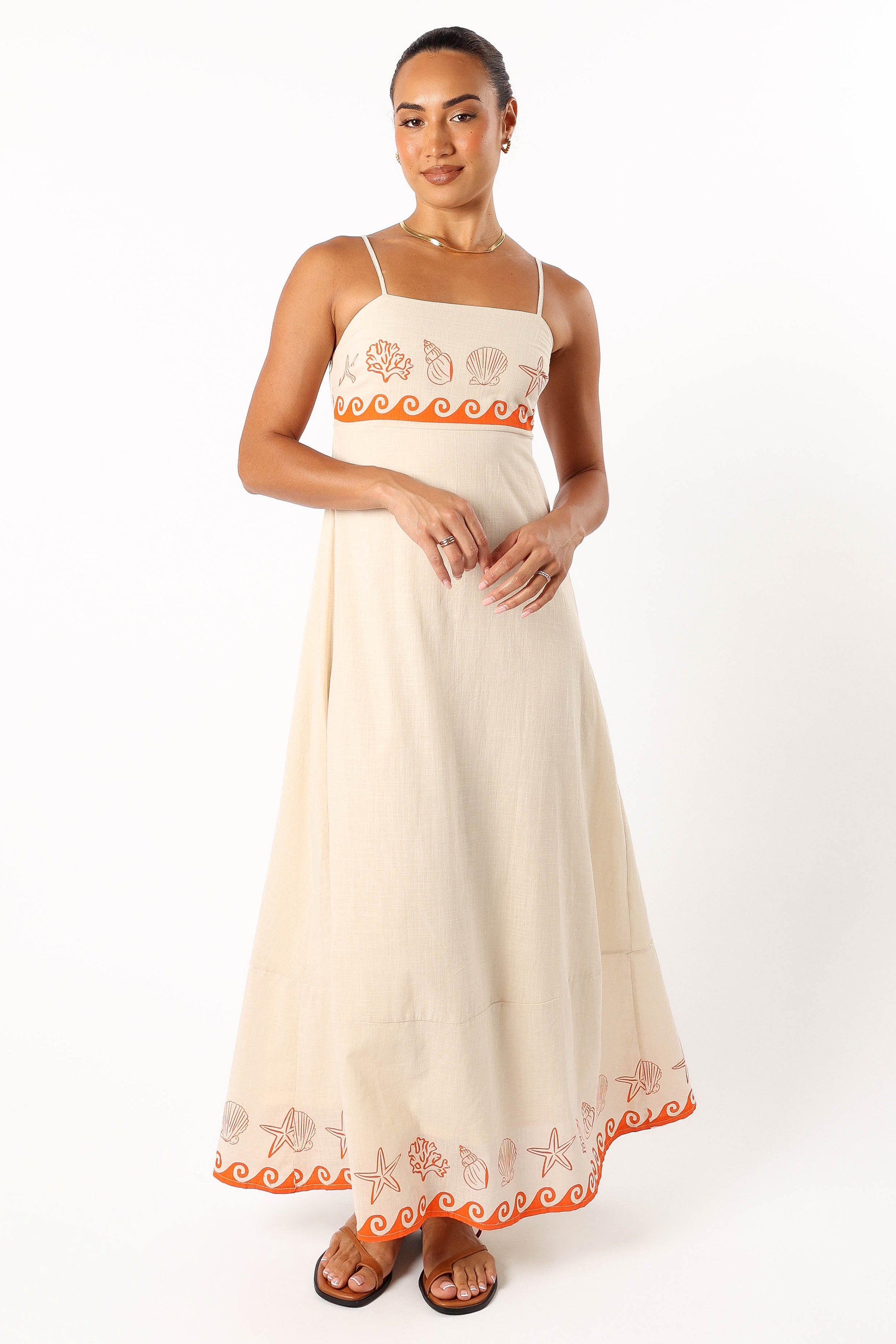Petal and Pup USA DRESSES Ceecee Maxi Dress - Beige