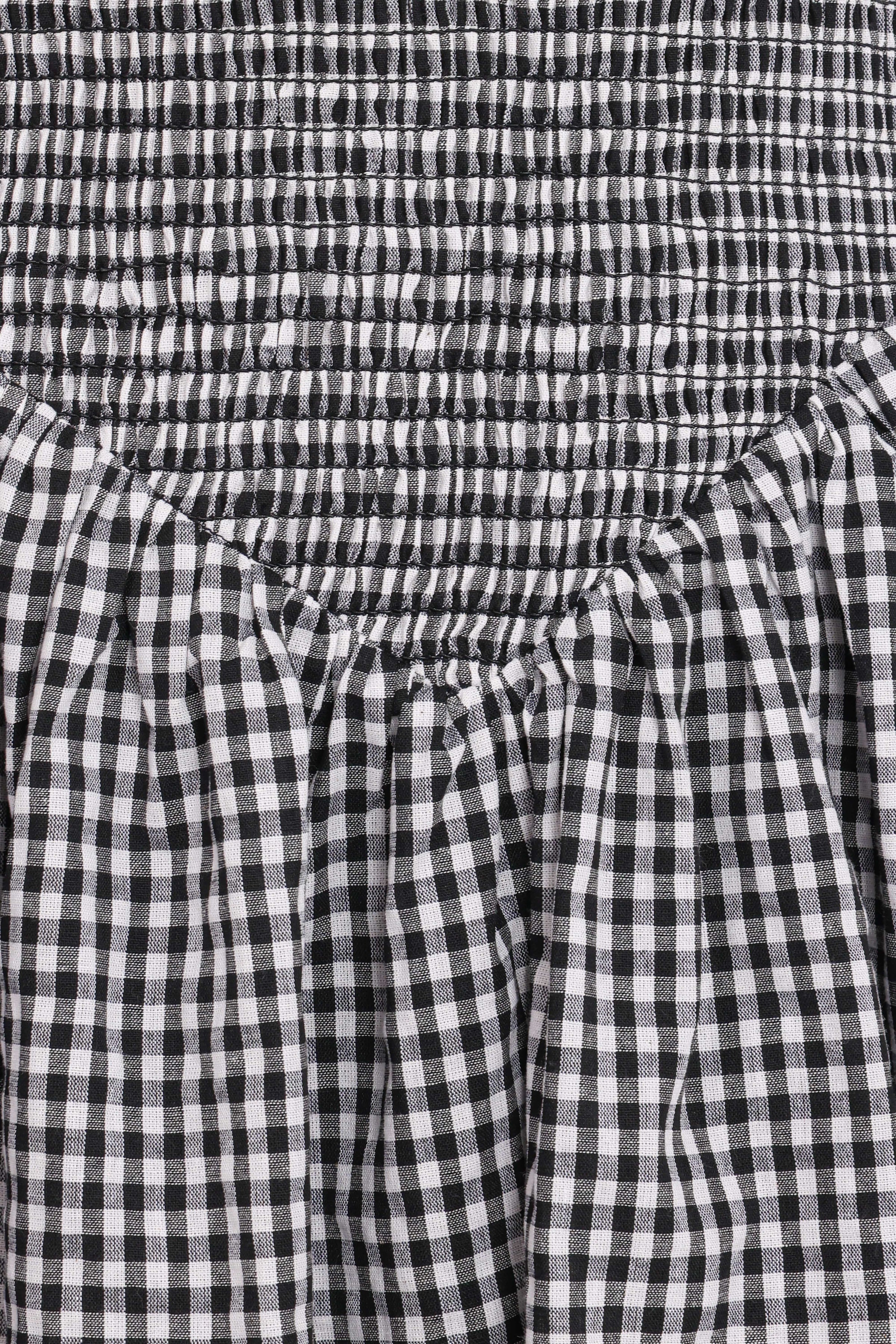 Petal and Pup USA DRESSES Celine Mini Dress - Black Gingham
