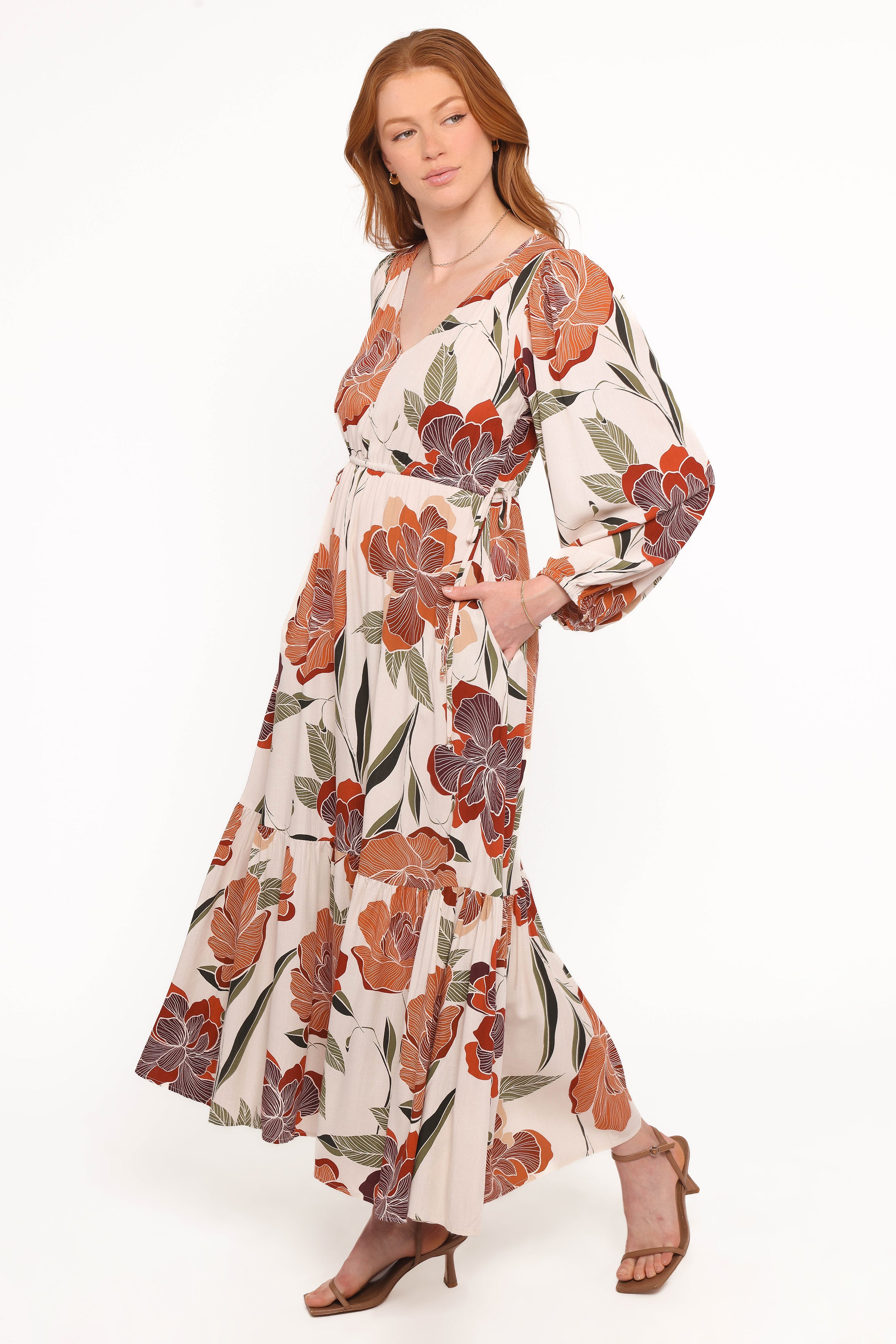Petal and Pup USA DRESSES Cerwin Midi Dress - Fall Floral
