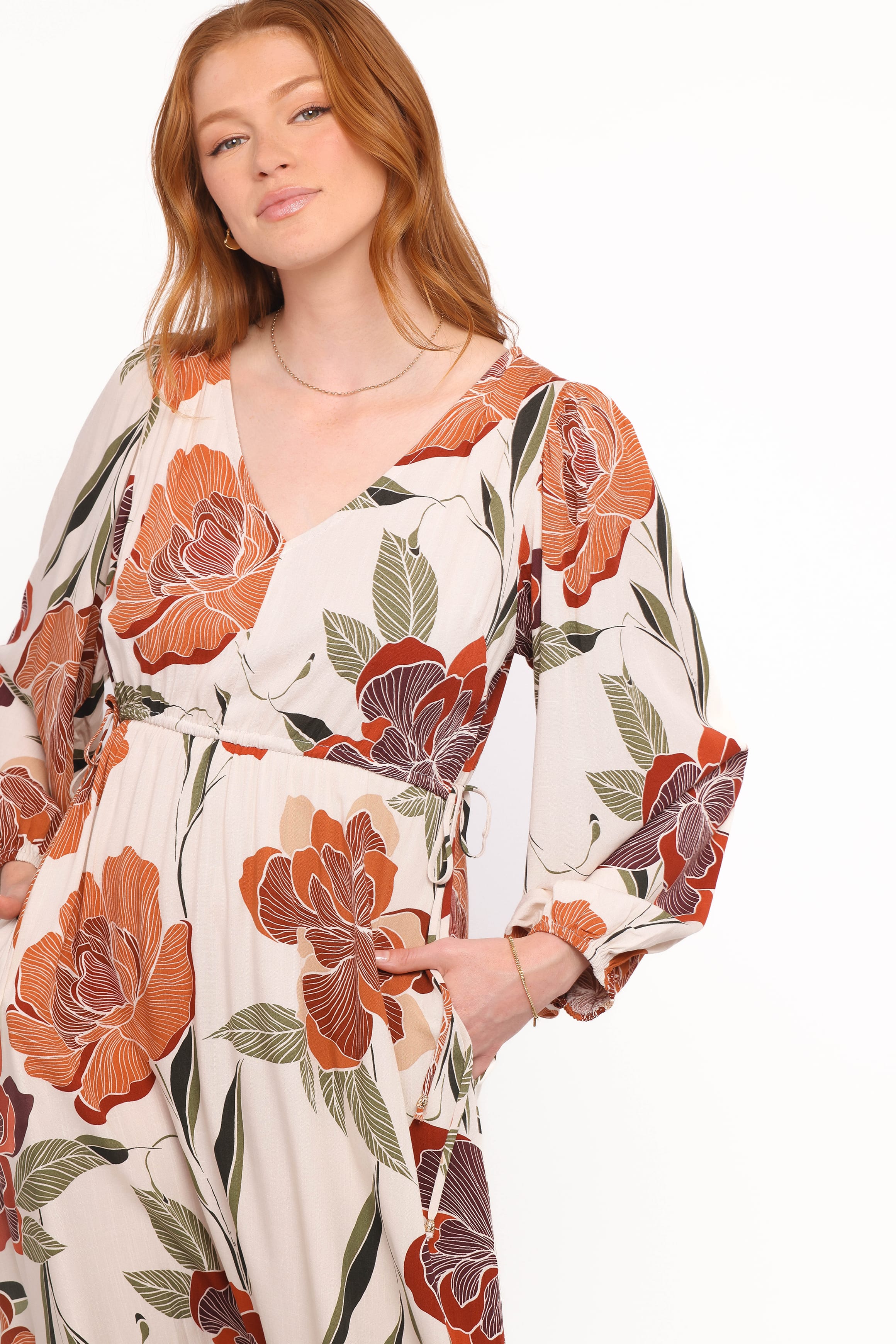 Petal and Pup USA DRESSES Cerwin Midi Dress - Fall Floral