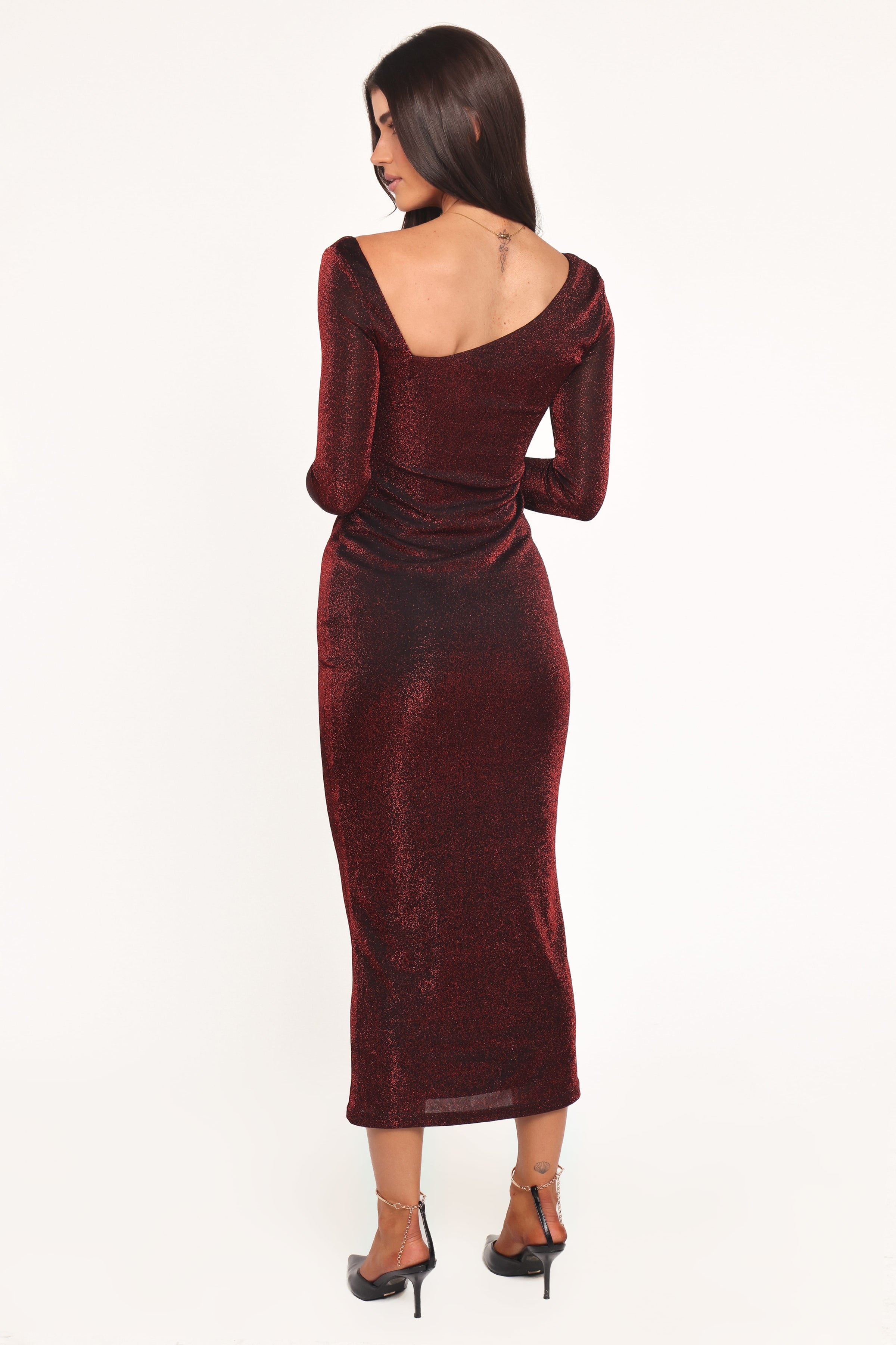 Petal and Pup USA DRESSES Charles Midi Dress - Burgundy