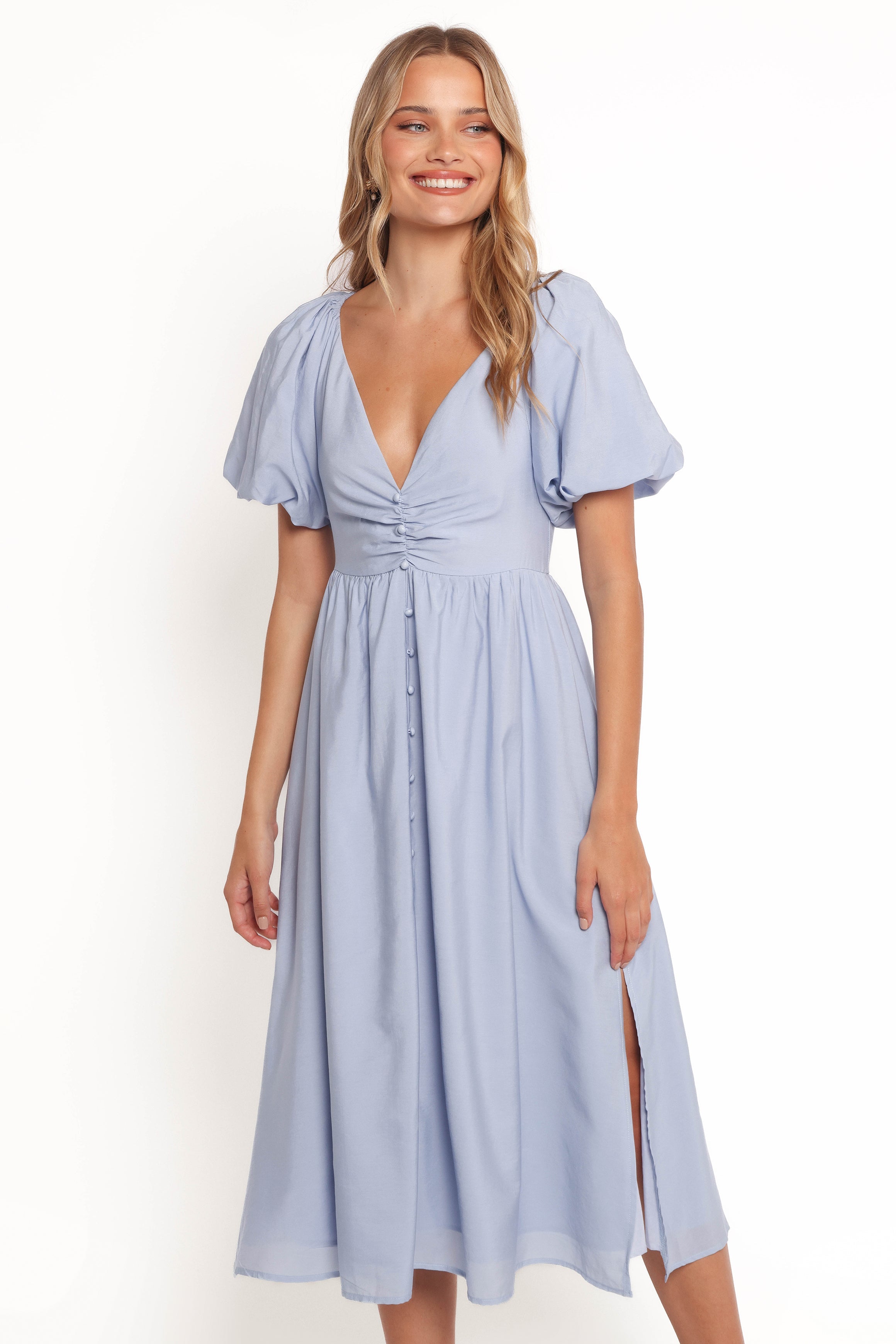 Petal and Pup USA DRESSES Charley Midi Dress - Blue