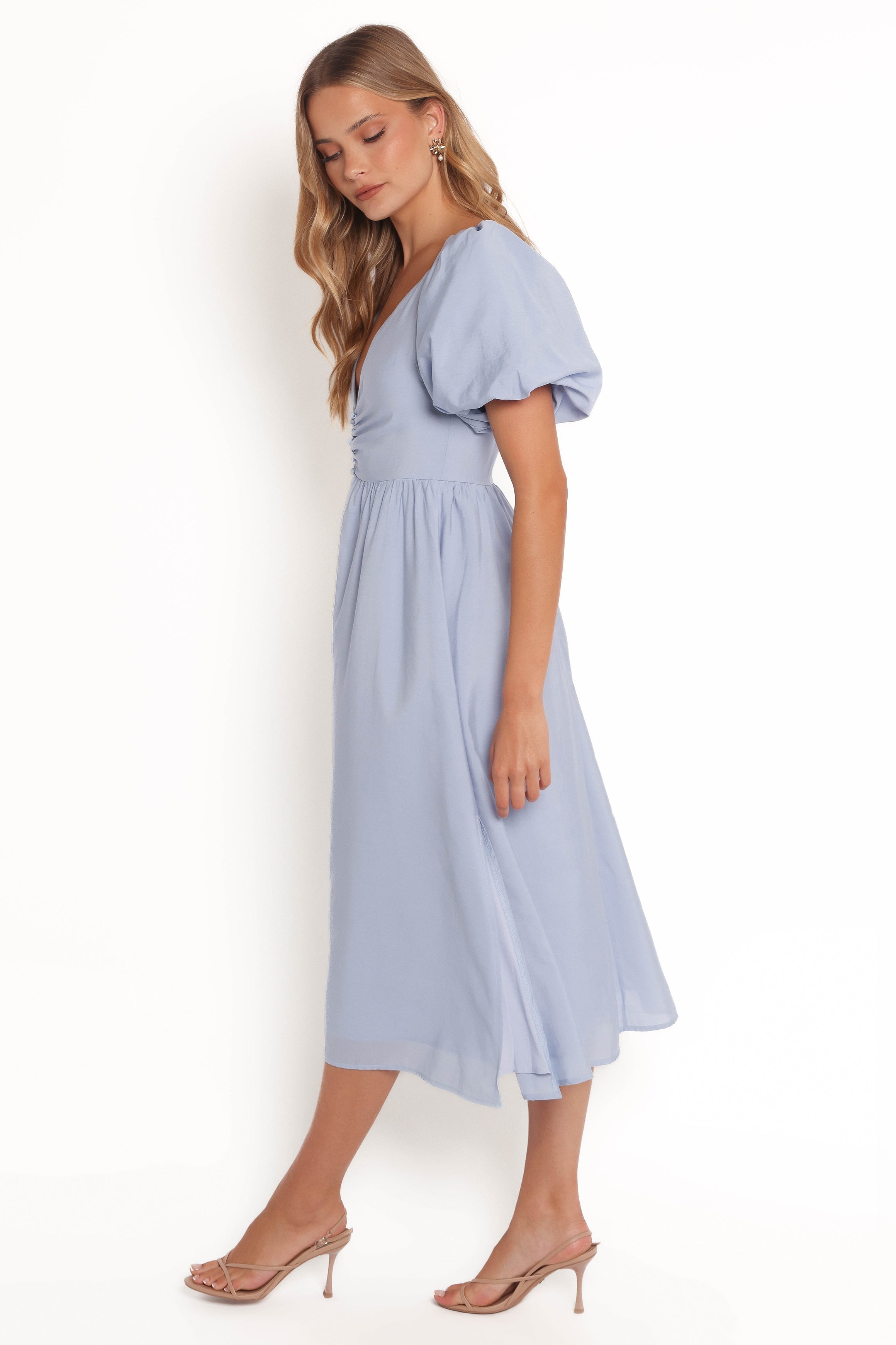 Petal and Pup USA DRESSES Charley Midi Dress - Blue