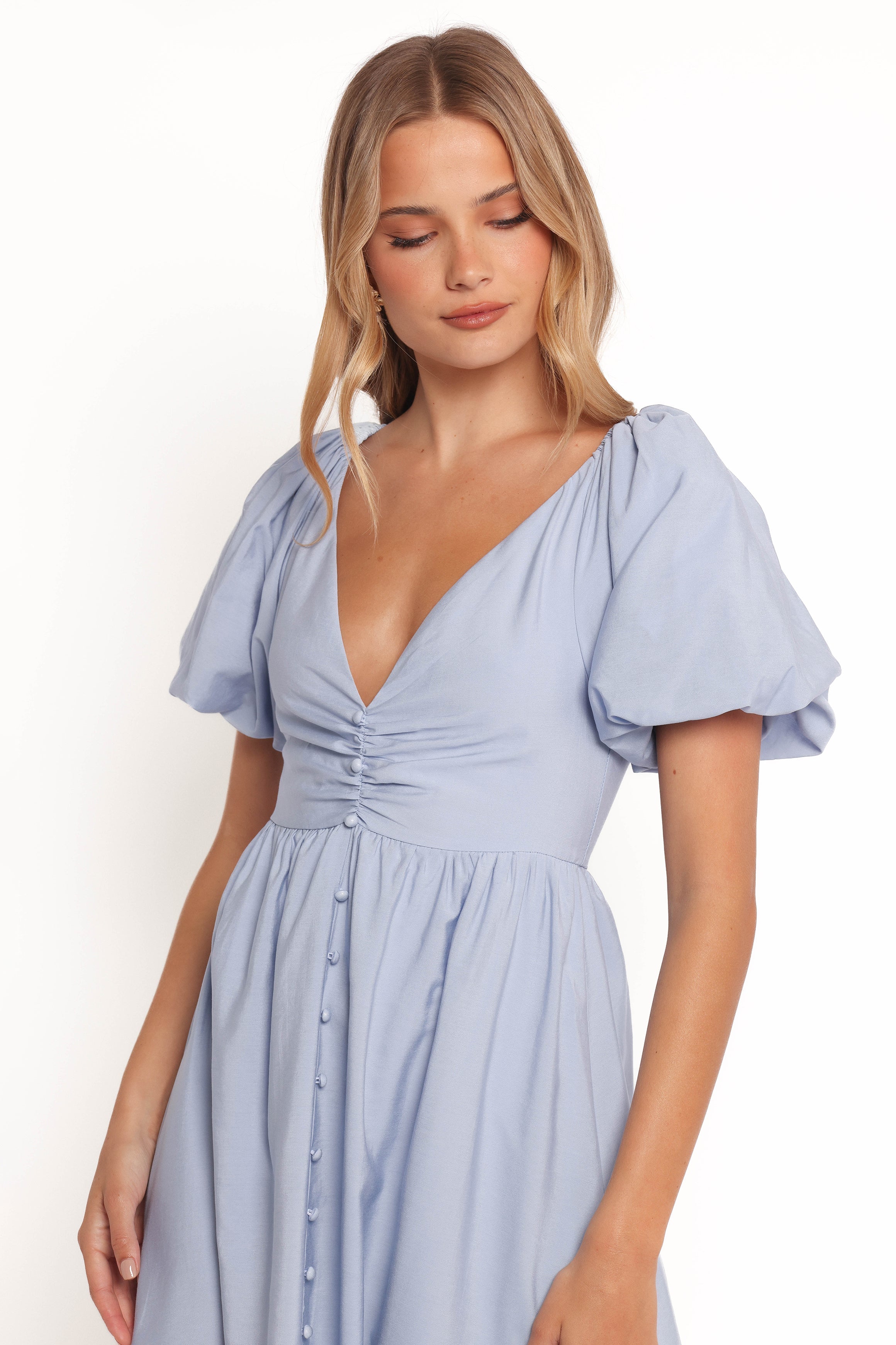 Petal and Pup USA DRESSES Charley Midi Dress - Blue