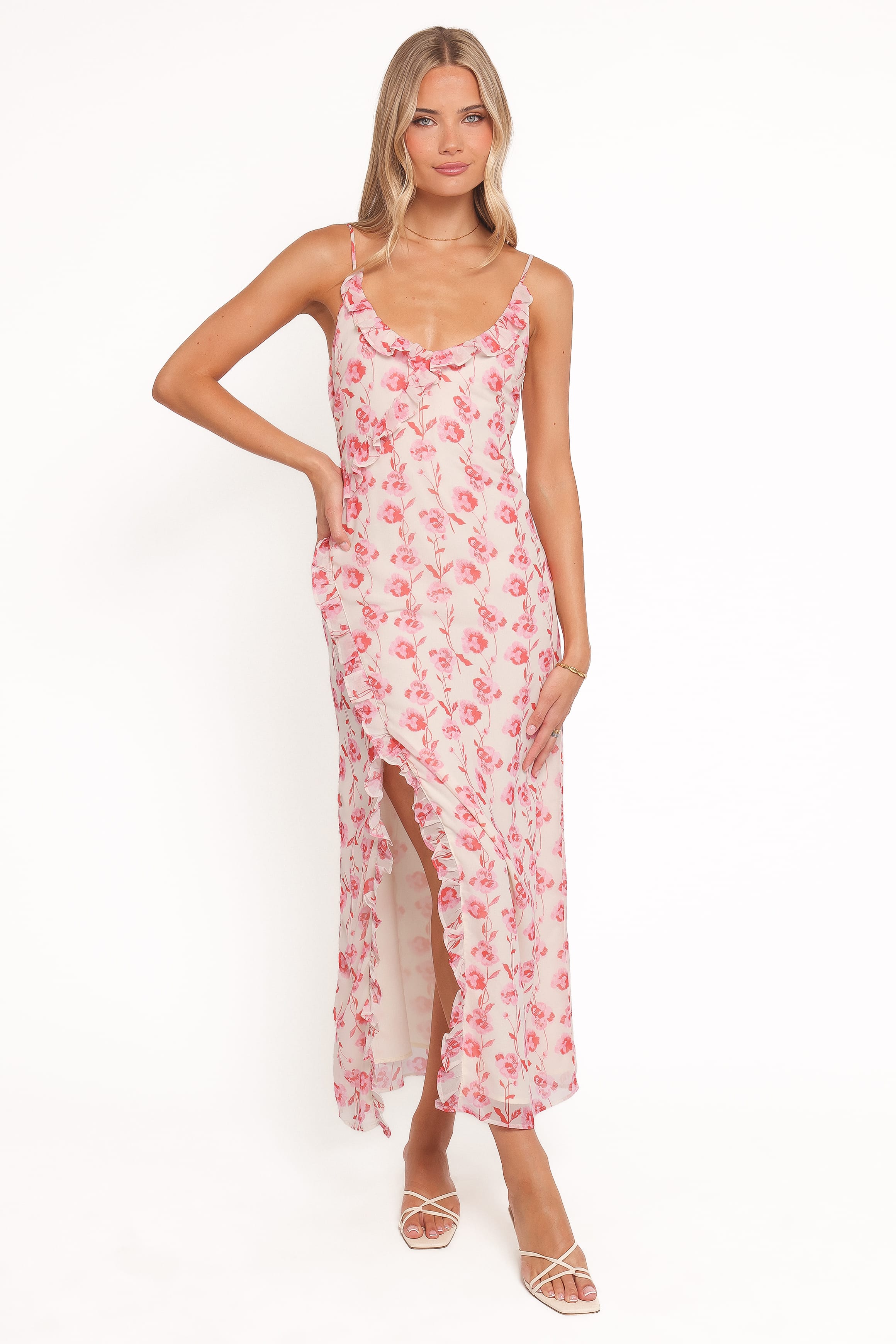 Petal and Pup USA DRESSES Charli Maxi Dress - Pink Floral