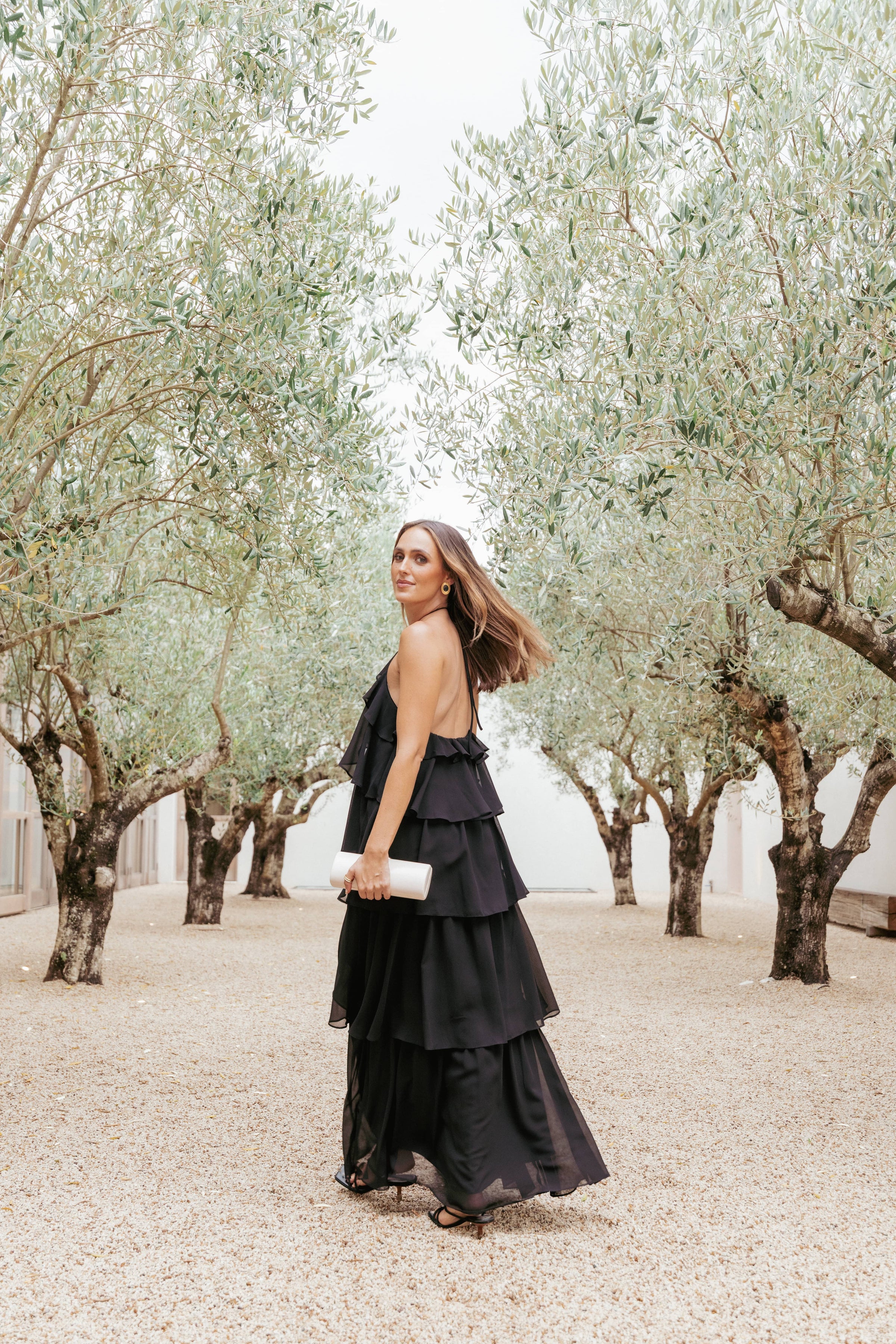 Petal and Pup USA DRESSES Chasity Halterneck Maxi Dress - Black