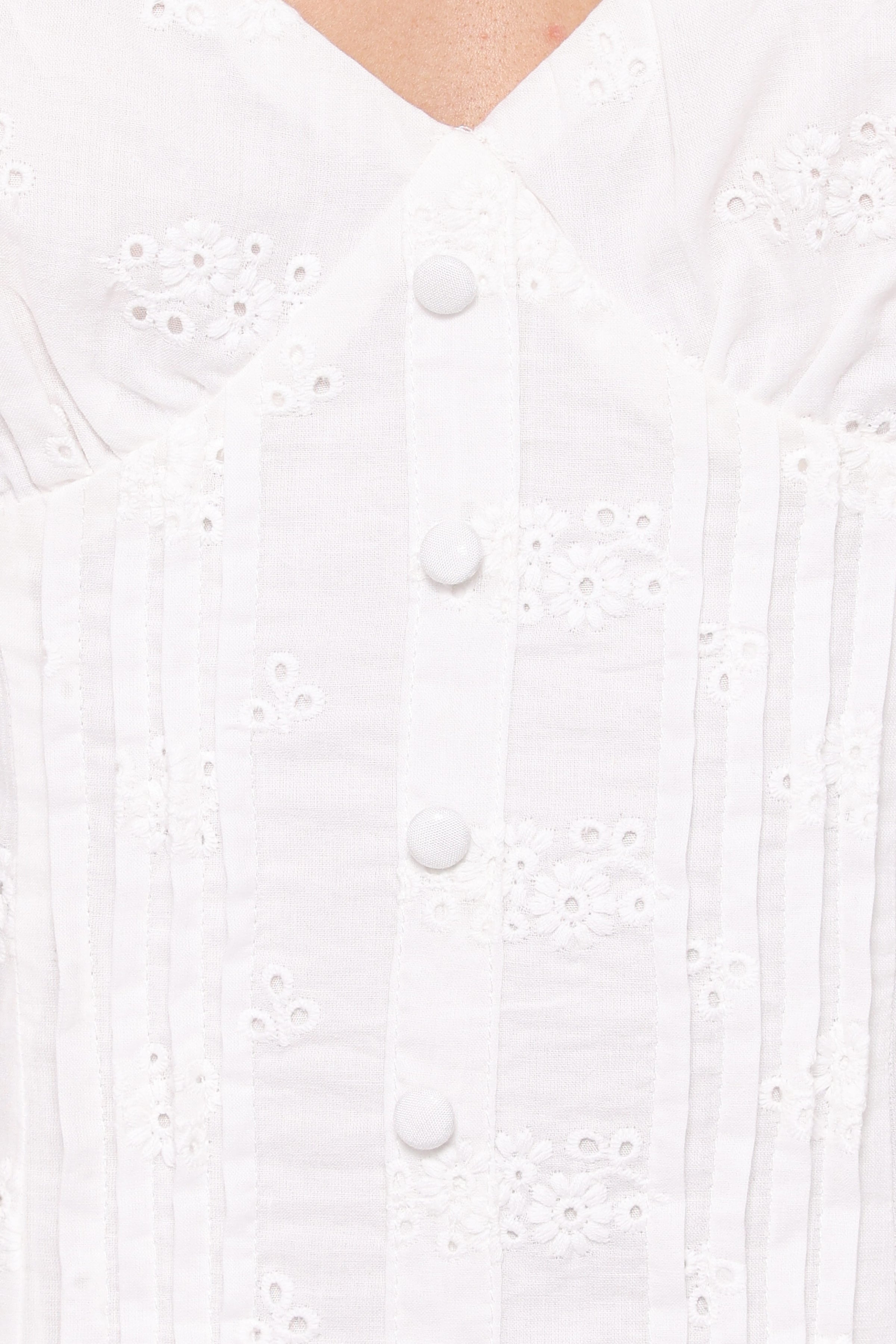 Petal and Pup USA DRESSES Cherish Eyelet Mini Dress - White