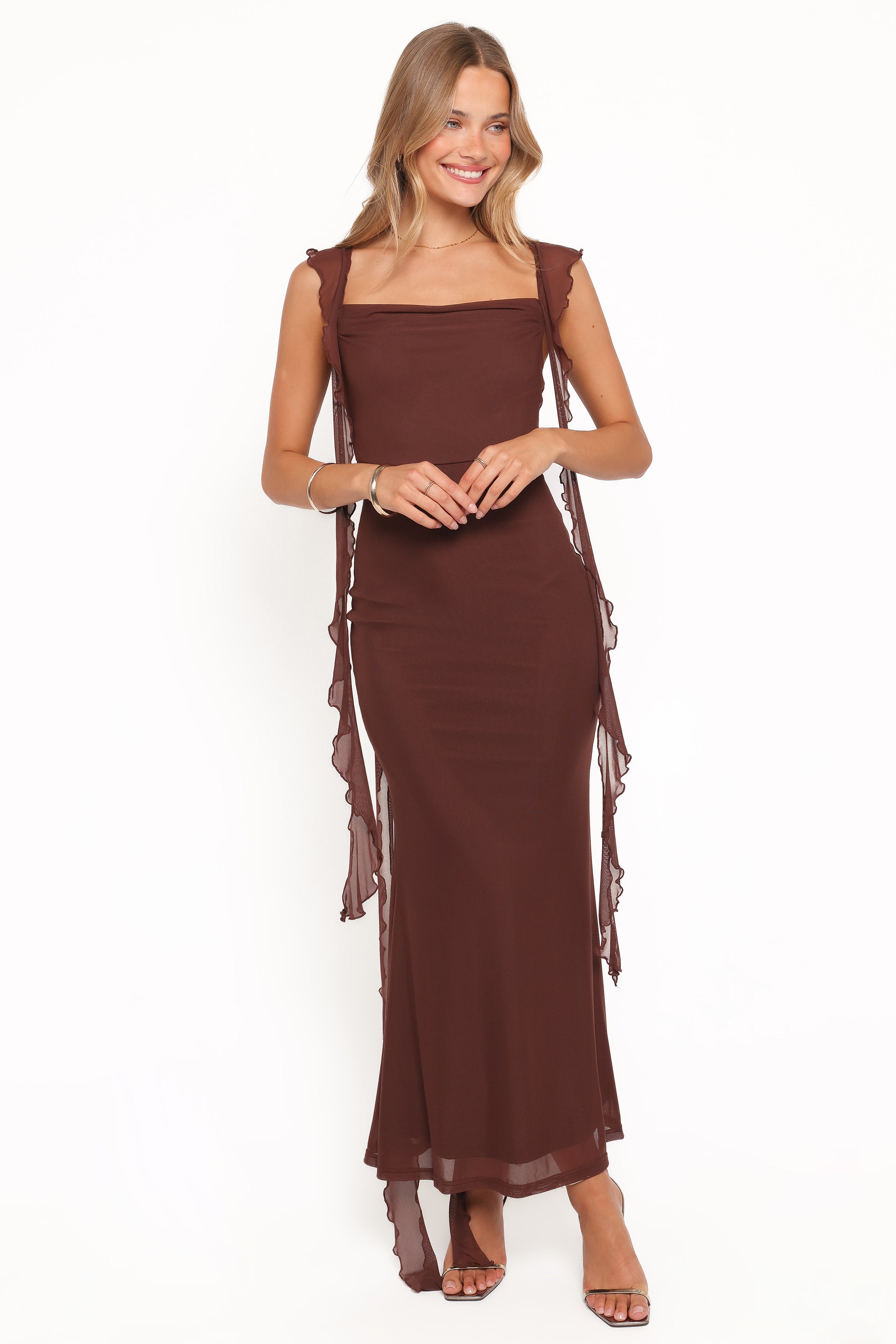 Petal and Pup USA DRESSES Chiara Maxi Dress - Brown