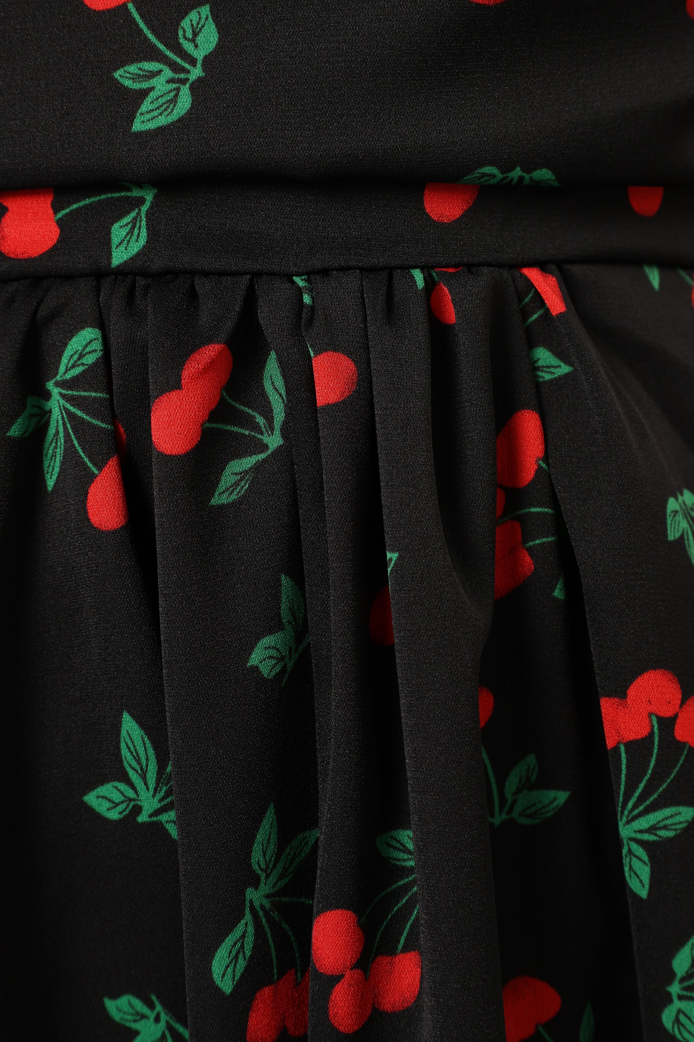 Petal and Pup USA DRESSES Chlo Puff Sleeve Midi Dress - Cherry Print