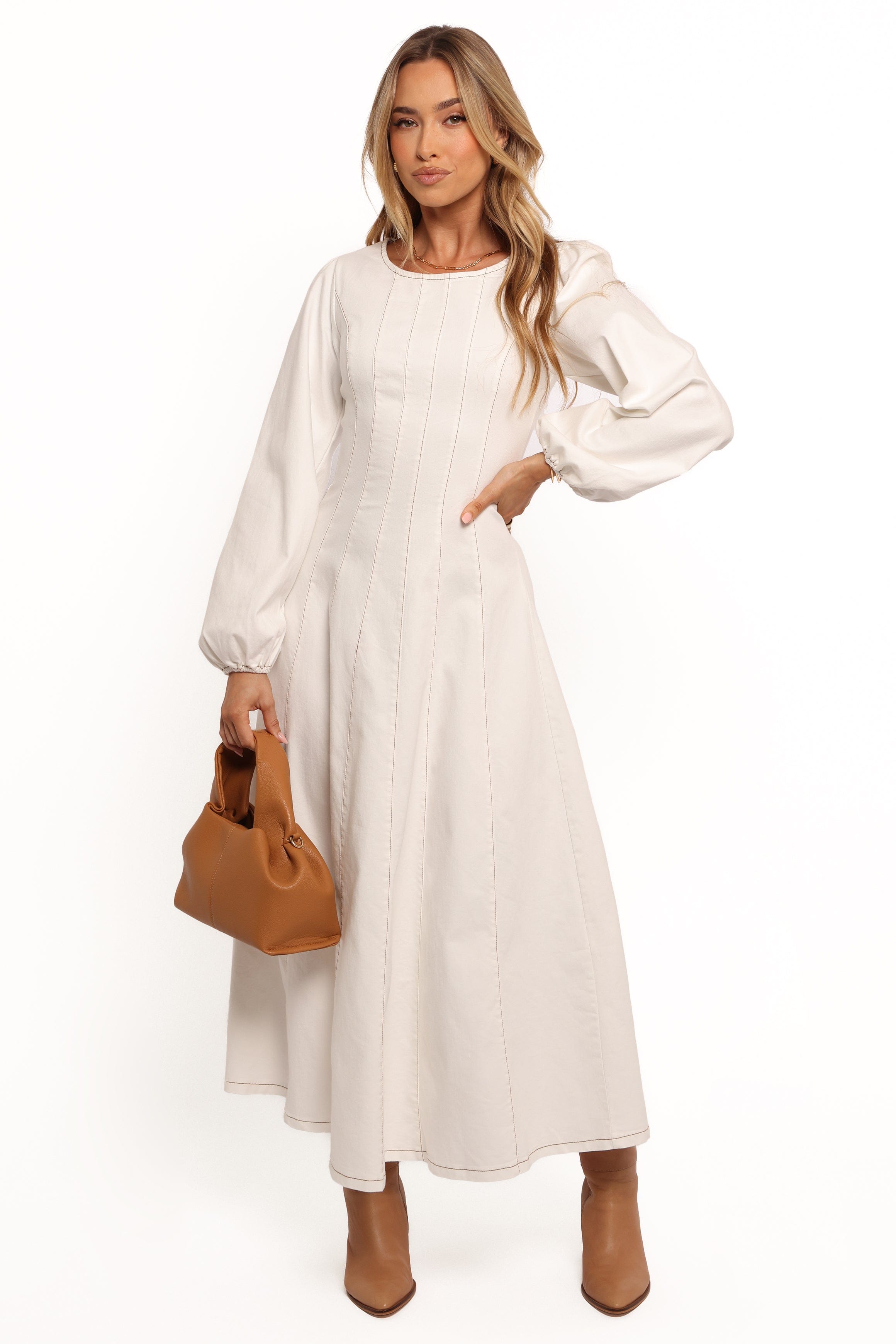 Petal and Pup USA DRESSES Cilla Midi Dress - White