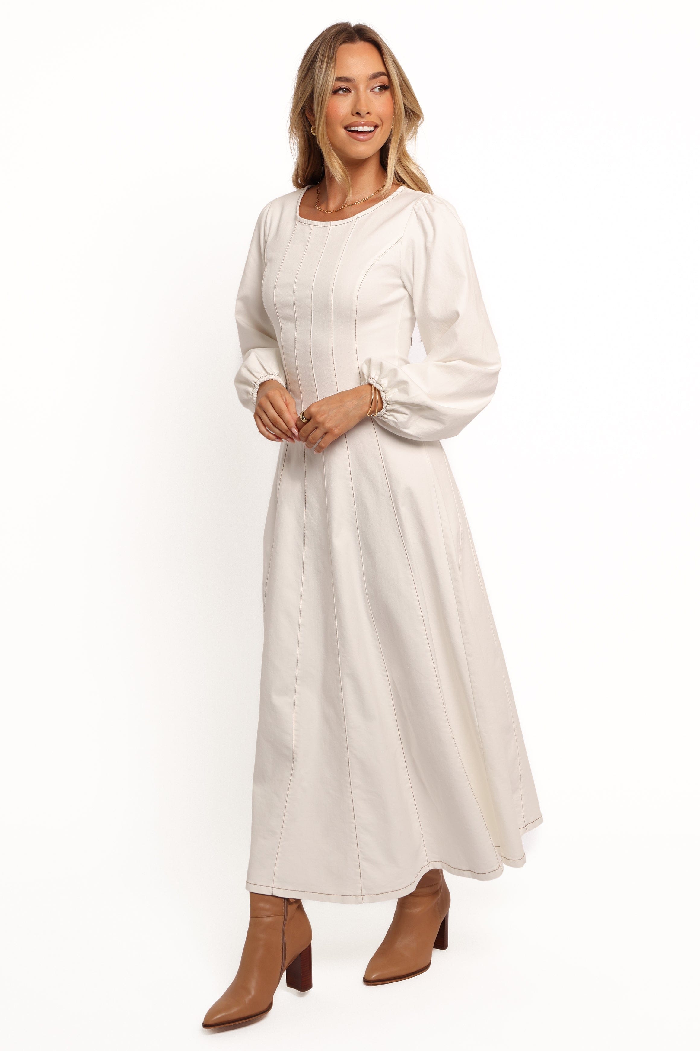 Petal and Pup USA DRESSES Cilla Midi Dress - White
