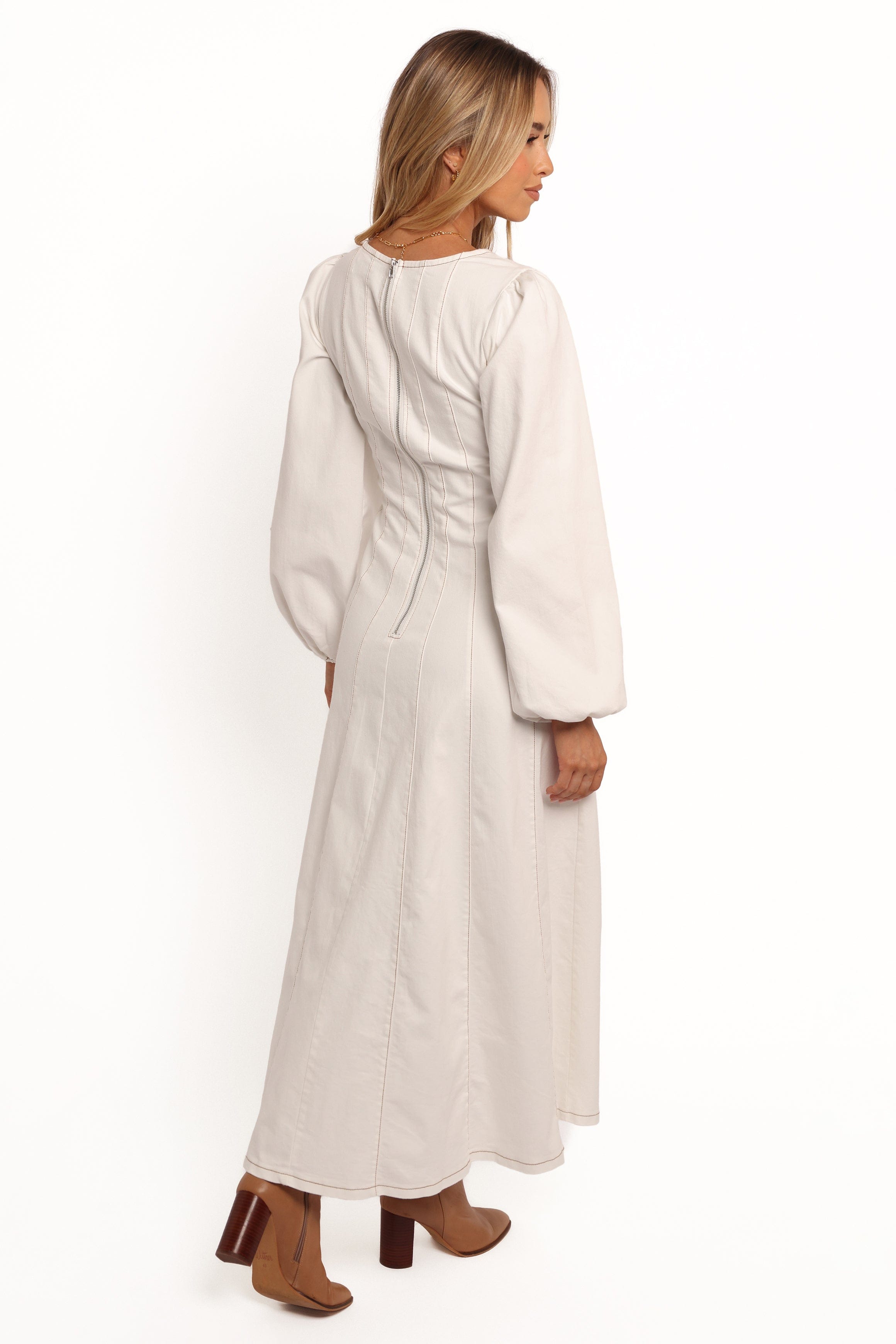 Petal and Pup USA DRESSES Cilla Midi Dress - White