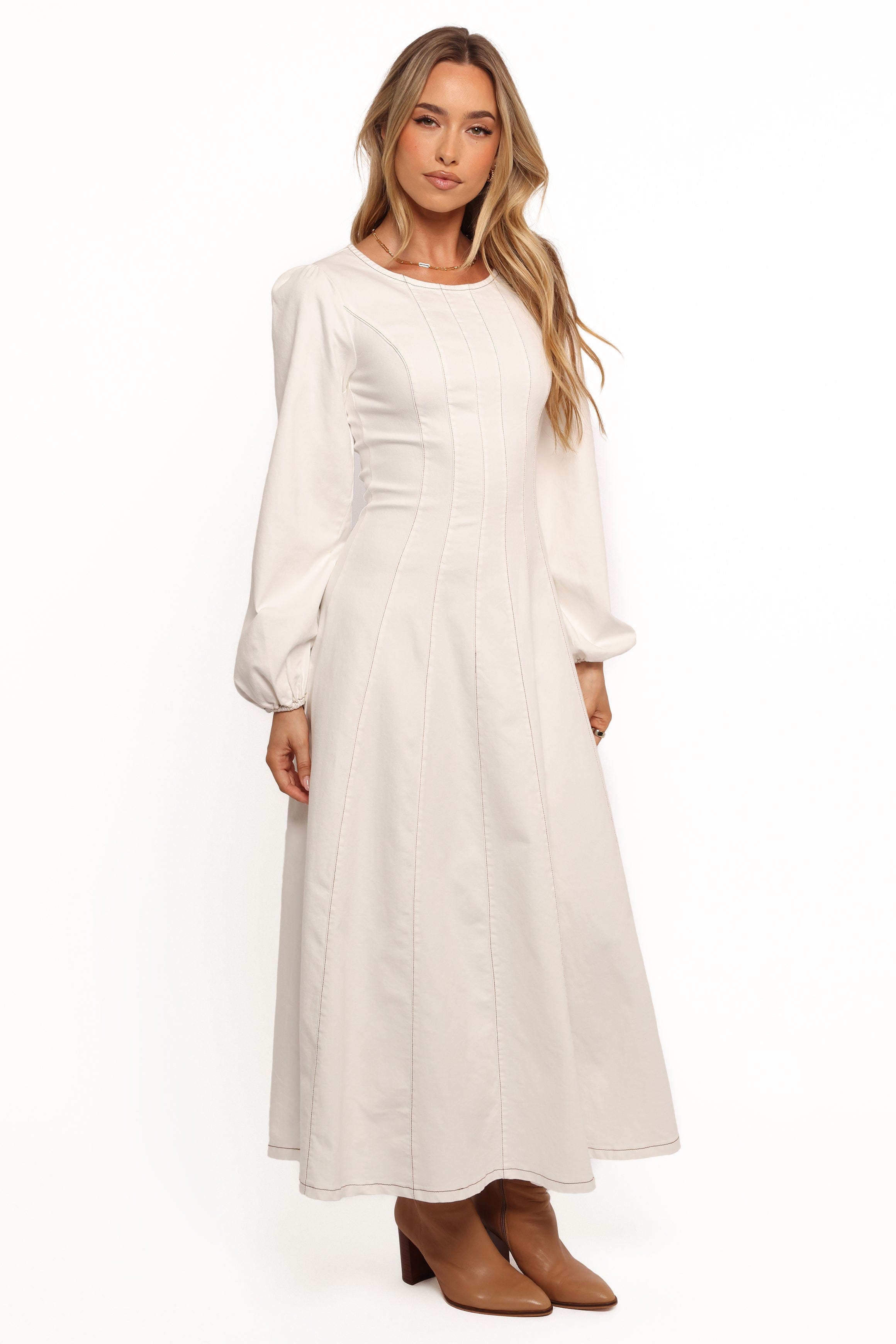 Petal and Pup USA DRESSES Cilla Midi Dress - White