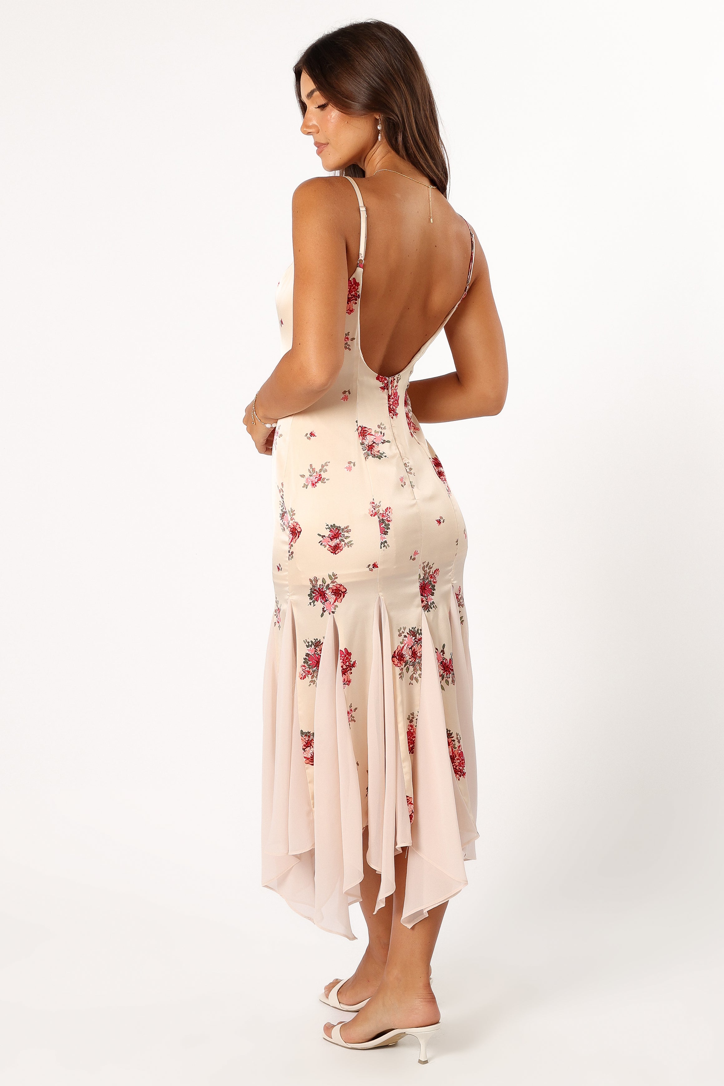 Petal and Pup USA DRESSES Cinta Midi Dress - Cream Floral