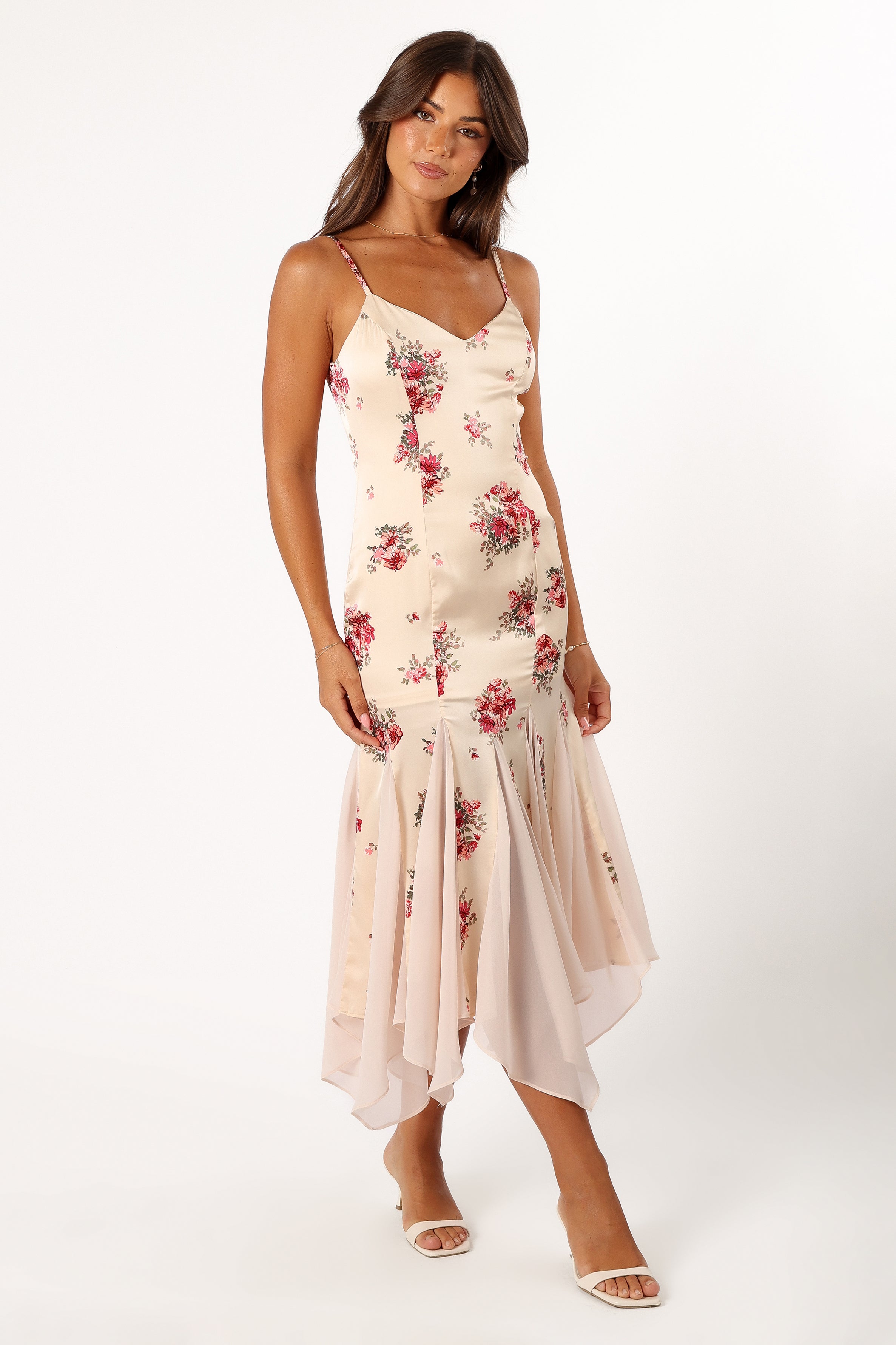 Petal and Pup USA DRESSES Cinta Midi Dress - Cream Floral
