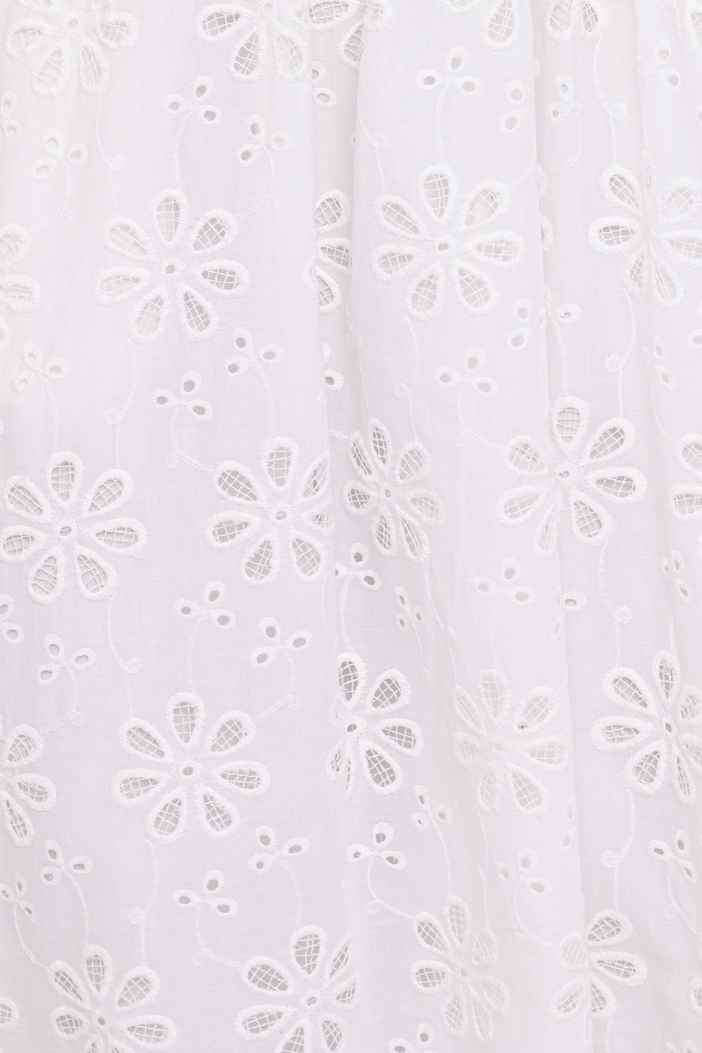 Petal and Pup USA DRESSES Clo Puff Sleeve Midi Dress - White Broderie
