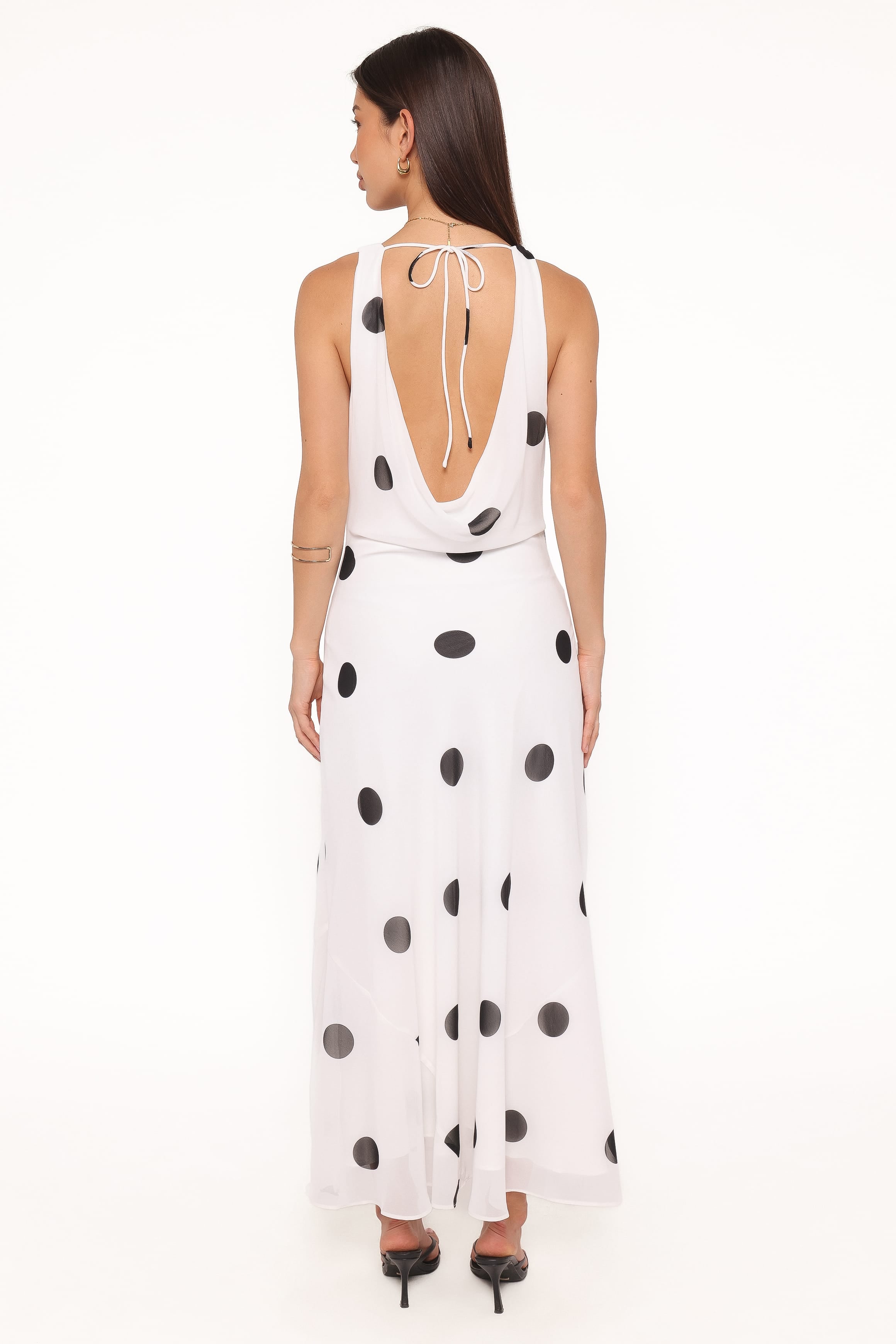 Petal and Pup USA DRESSES Collette Maxi Dress - White Polka Dot