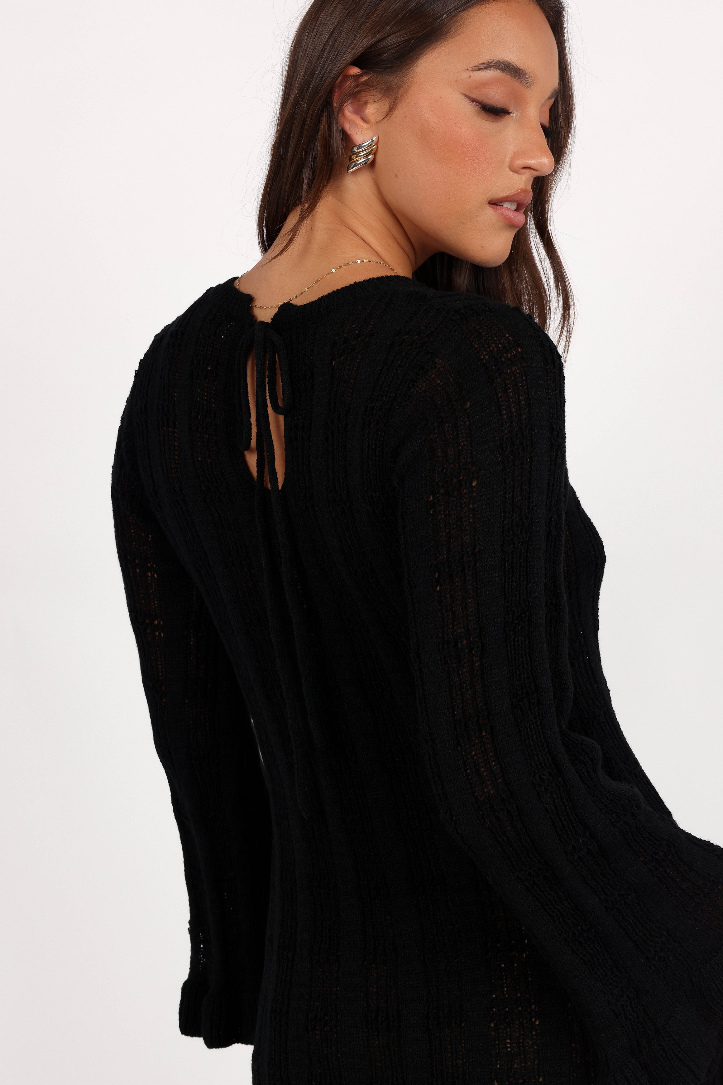 Petal and Pup USA DRESSES Colter Long Sleeve Maxi Dress - Black