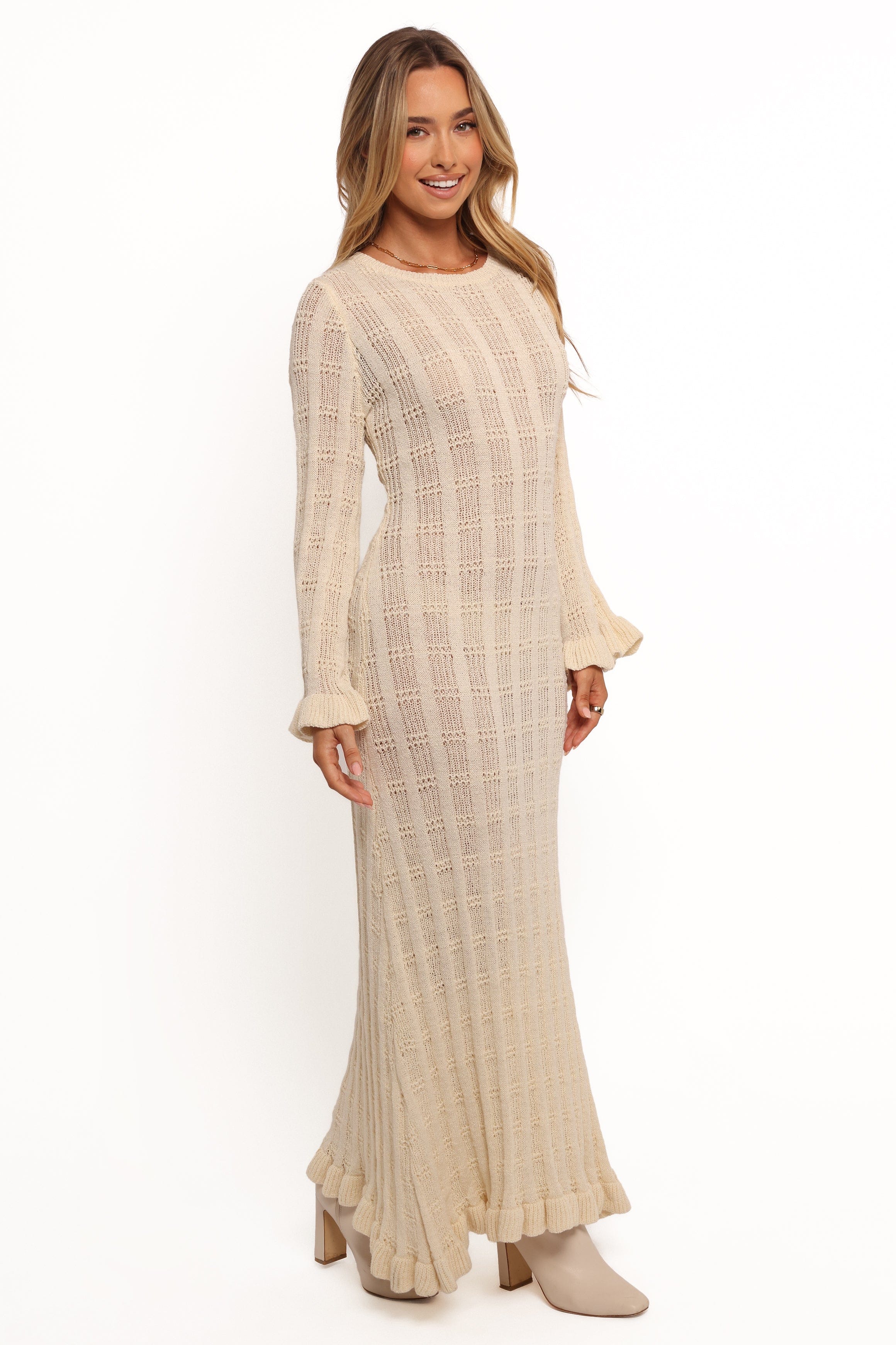 Petal and Pup USA DRESSES Colter Long Sleeve Maxi Dress - White (DO NOT SET LIVE)