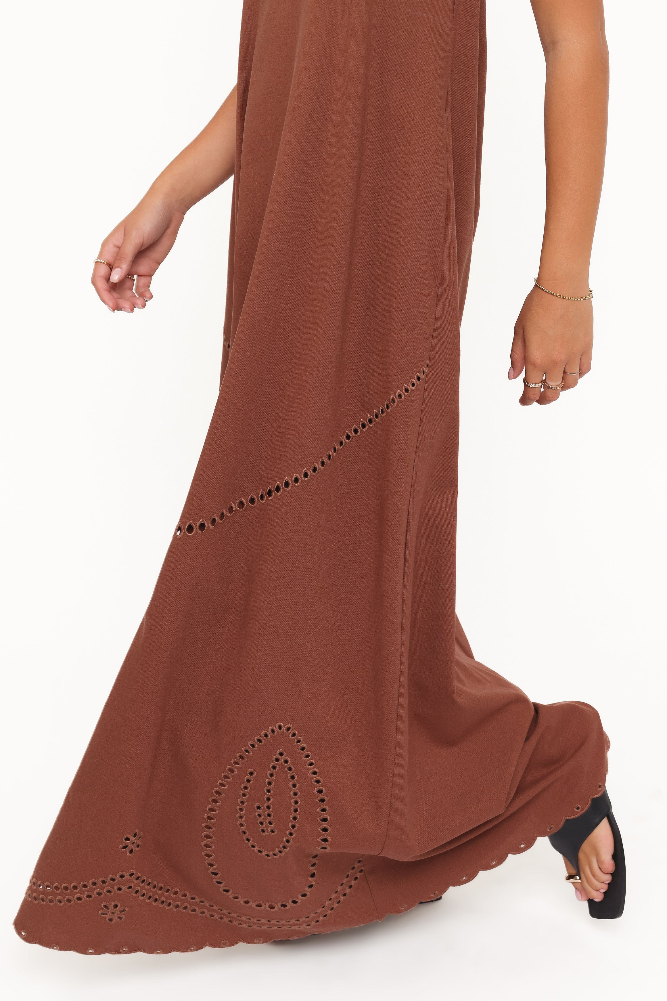 Petal and Pup USA DRESSES Como Strapless Maxi Dress - Brown