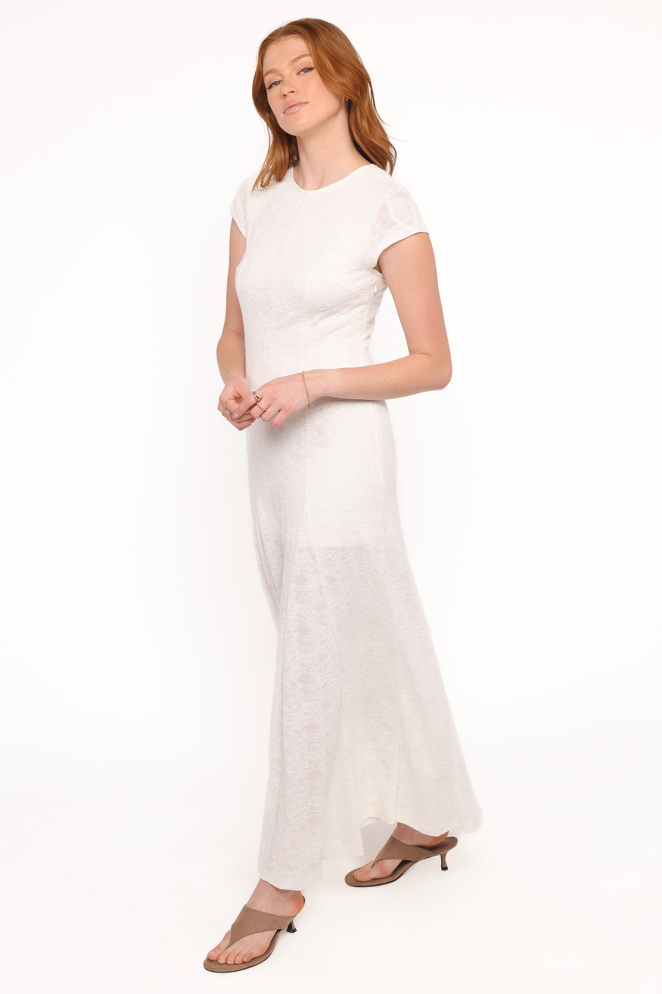 Petal and Pup USA DRESSES Constance Lace Maxi Dress - White