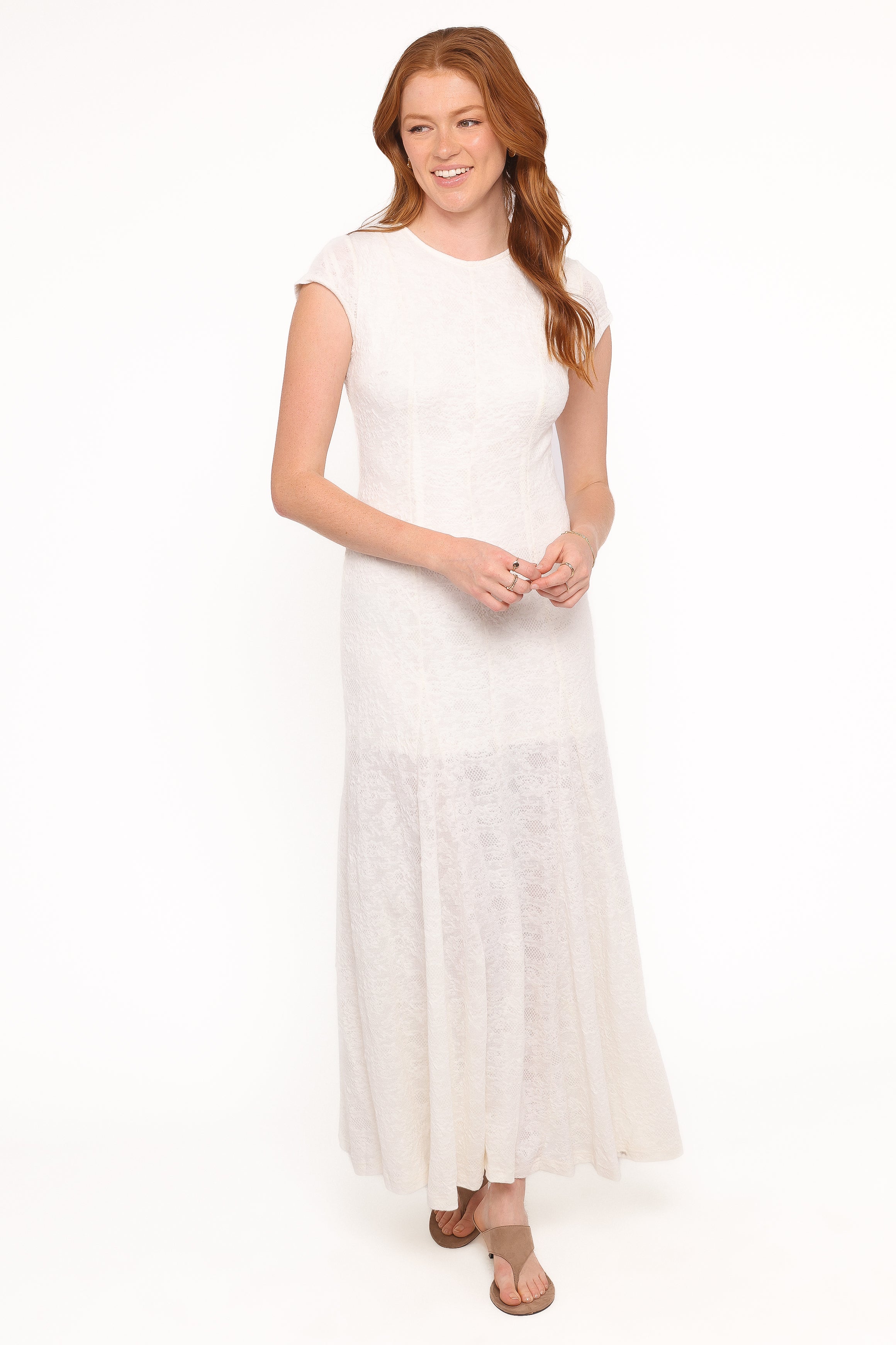 Petal and Pup USA DRESSES Constance Lace Maxi Dress - White