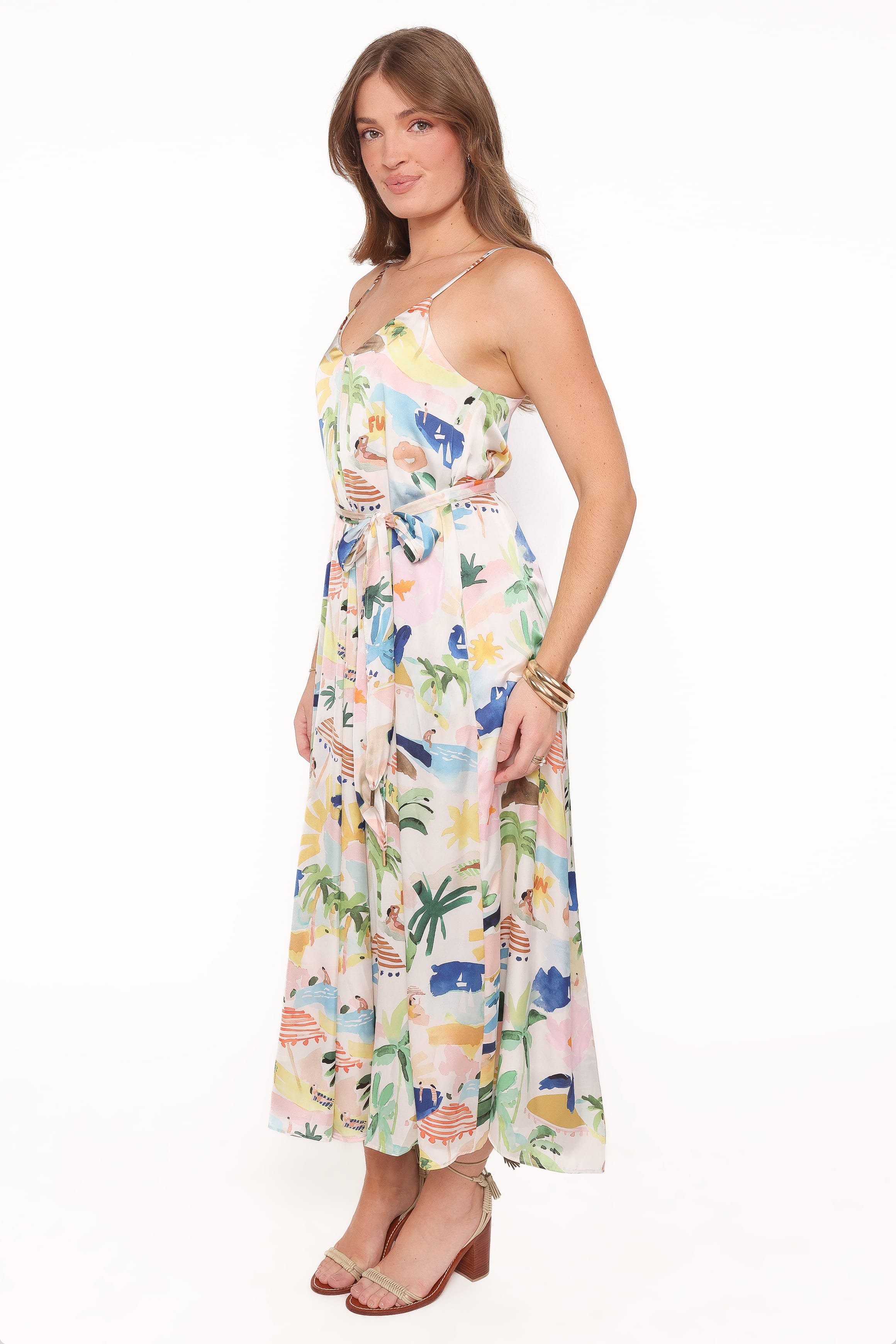 Petal and Pup USA DRESSES Coralee Maxi Dress - Cream Resort Isle