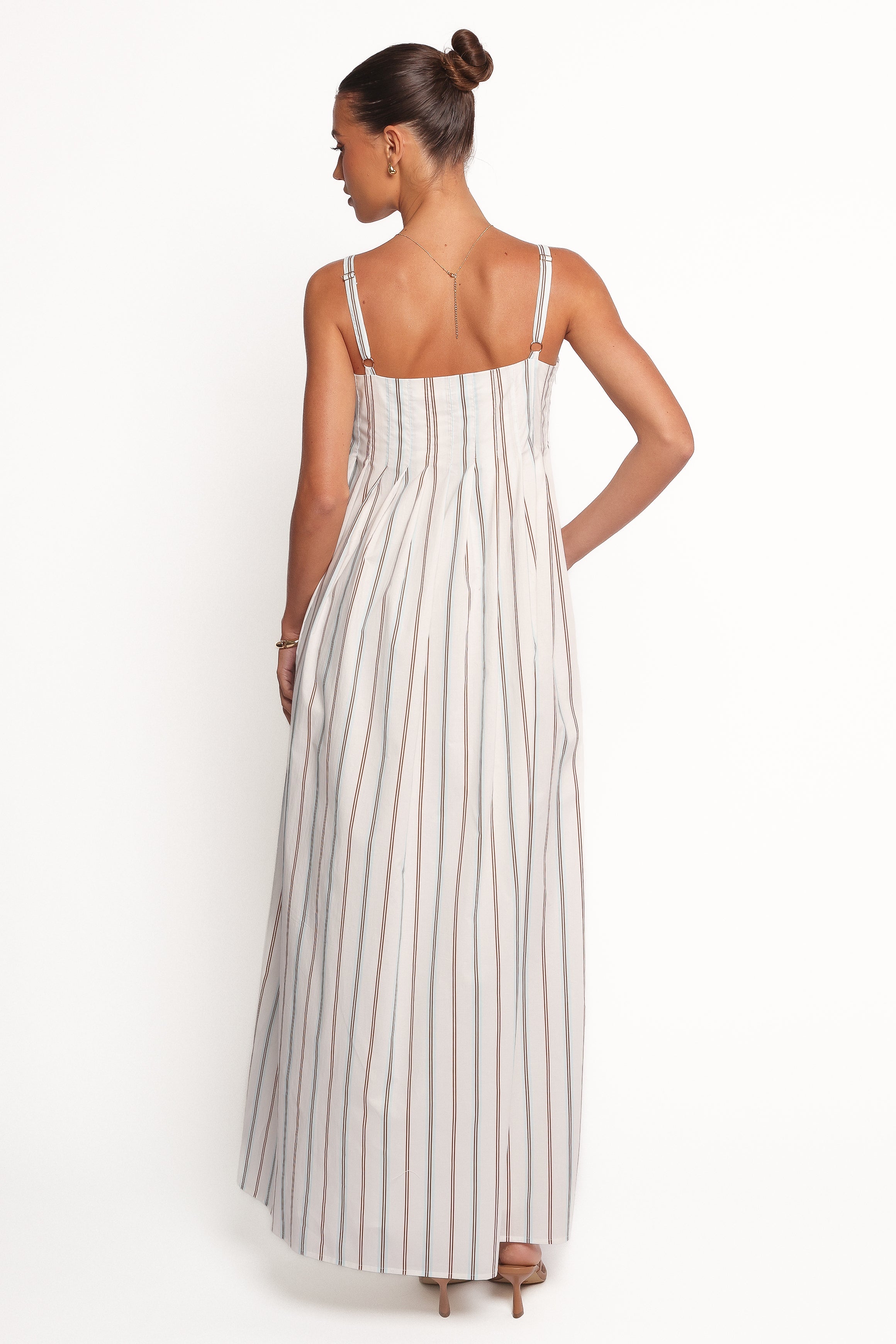 Petal and Pup USA DRESSES Corfu Midi Dress - Blue Stripe (Hold for Amazon)