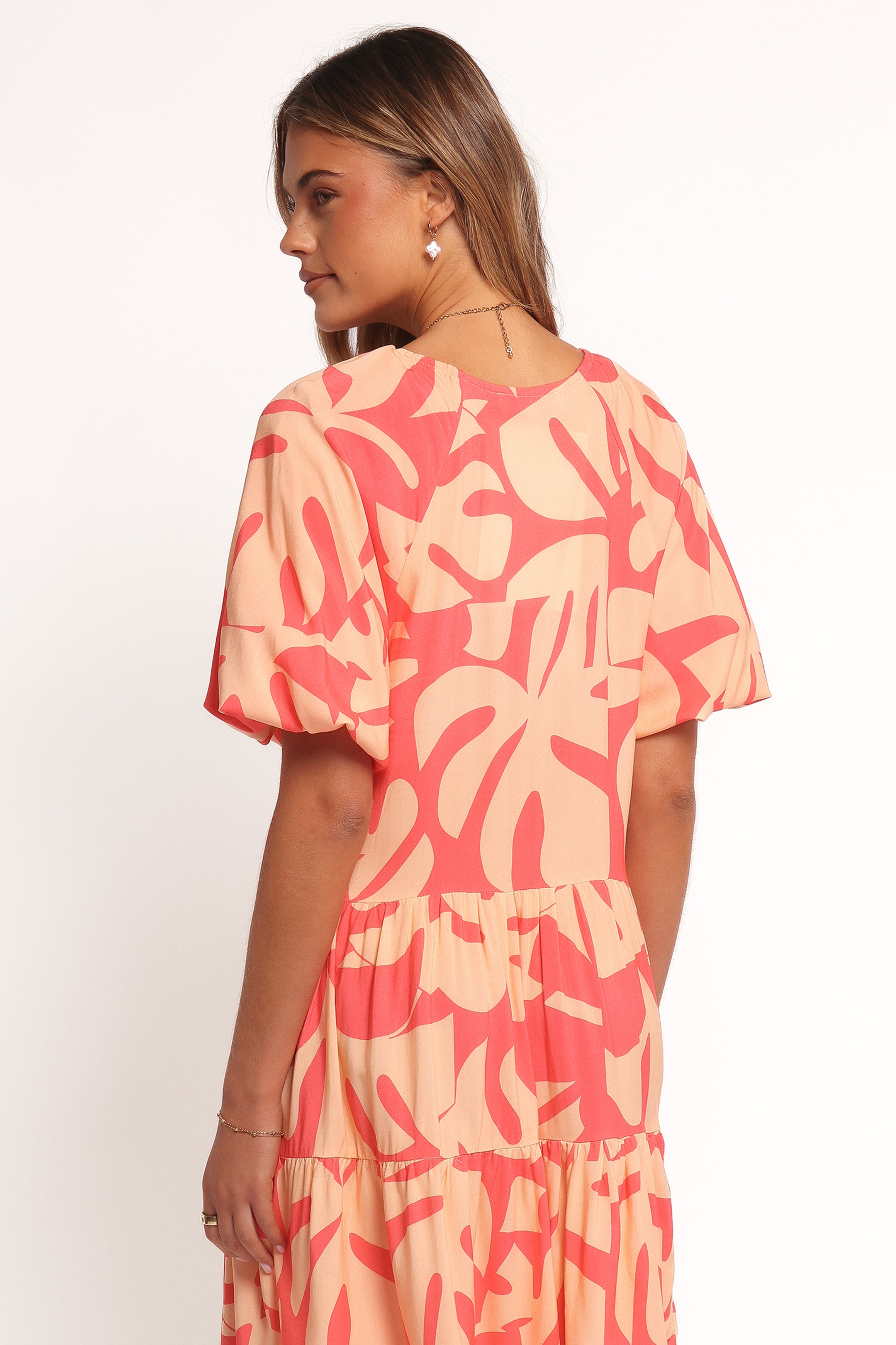 Petal and Pup USA DRESSES Corinna Mini Dress - Coral Print
