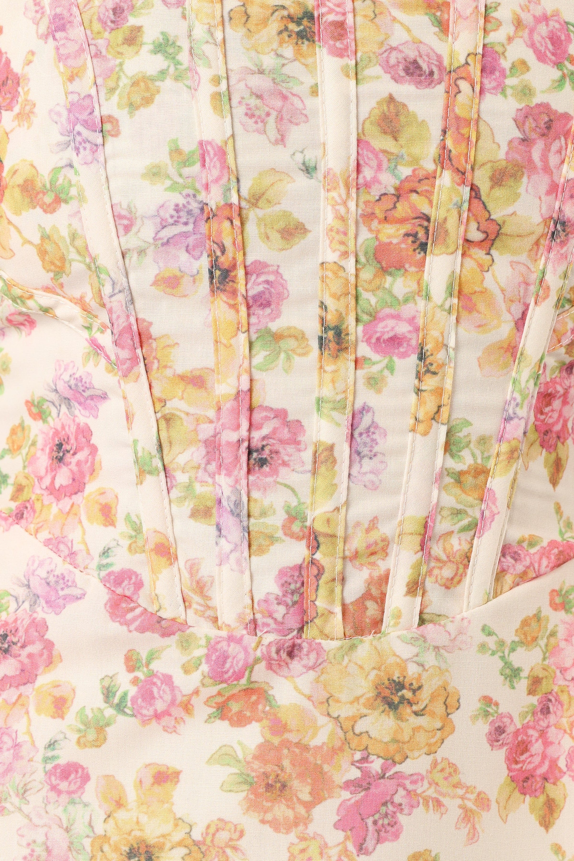 Petal and Pup USA DRESSES Cosima Midi Dress - Pink Floral
