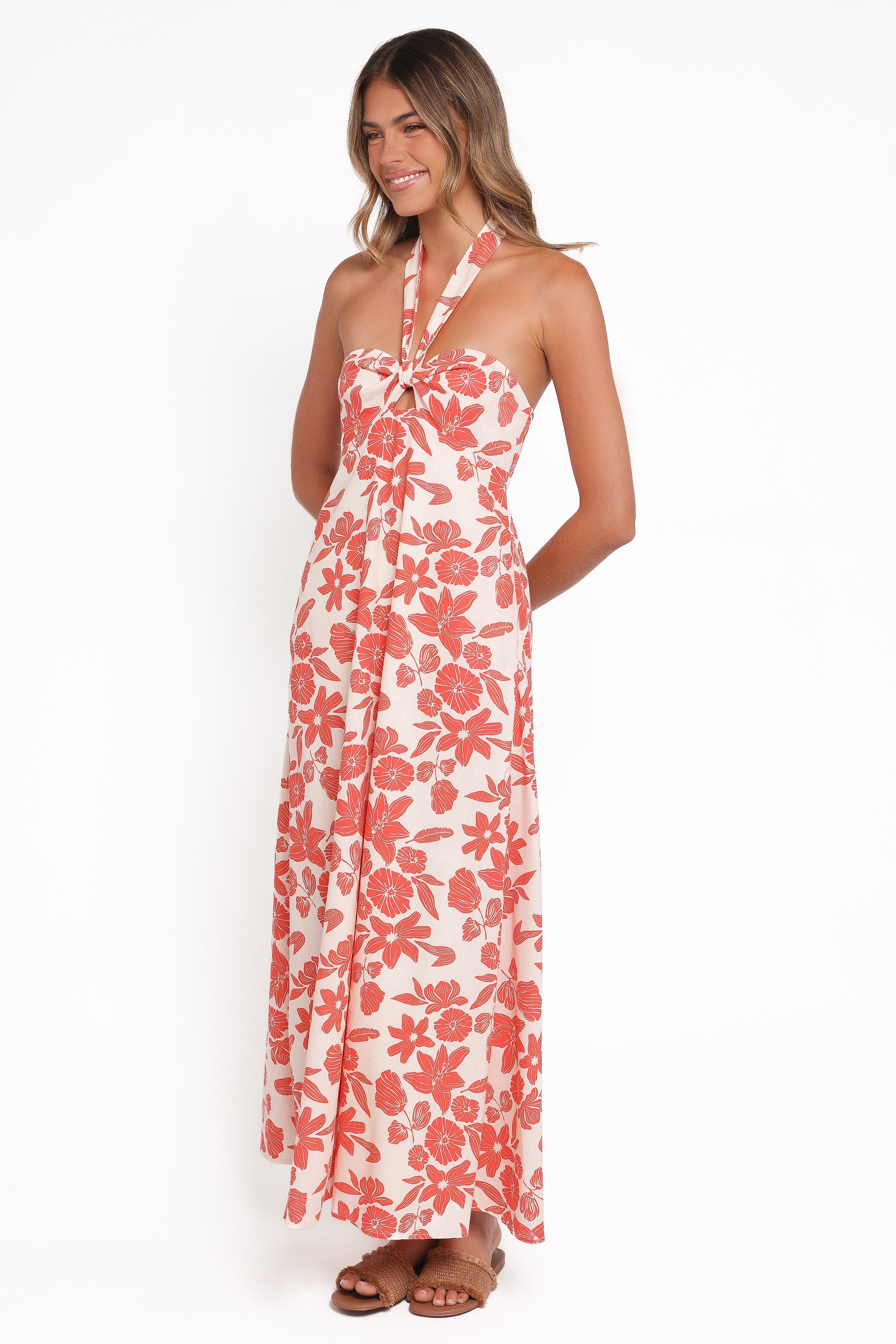 Petal and Pup USA DRESSES Cottrell Maxi Dress - Red Floral