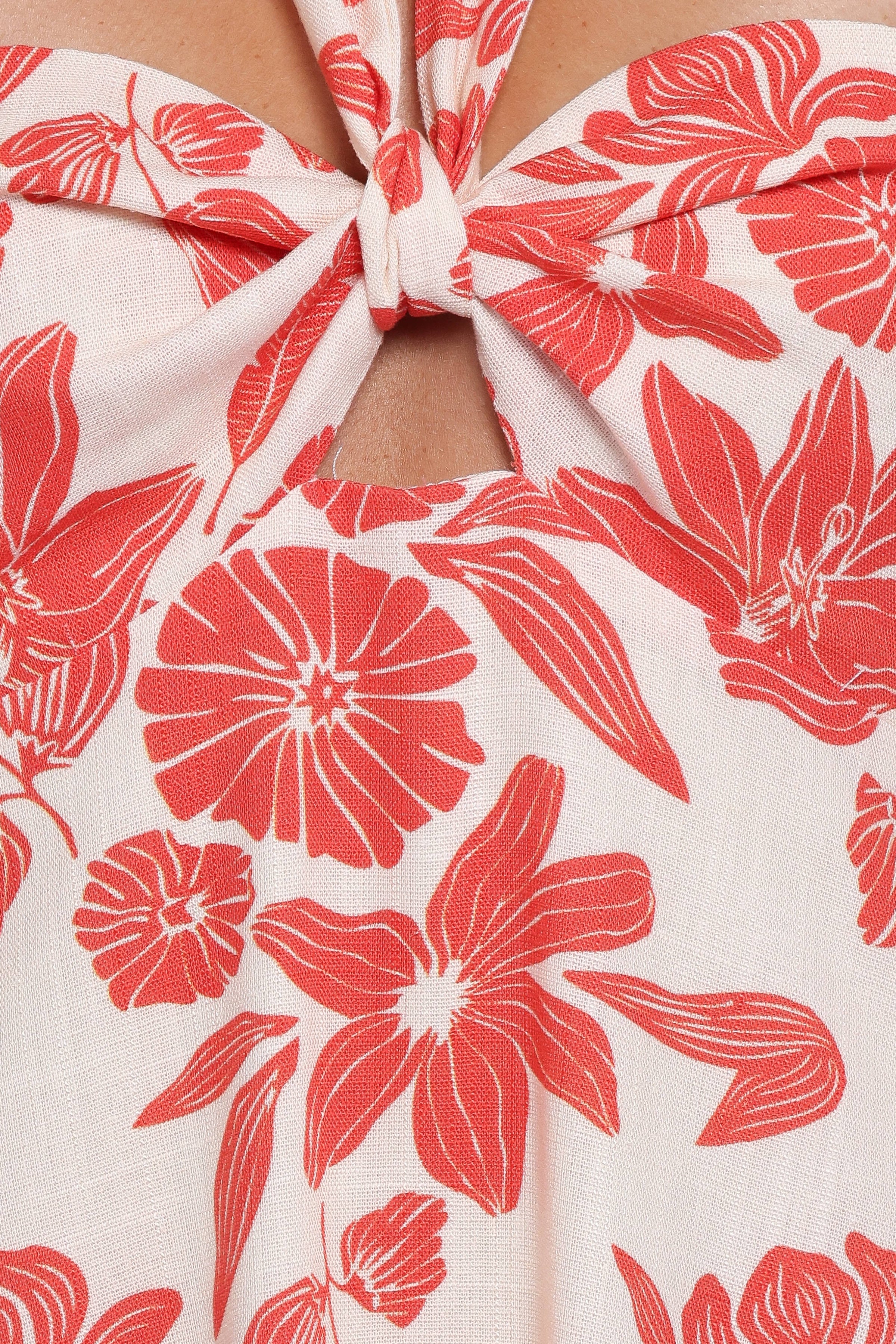 Petal and Pup USA DRESSES Cottrell Maxi Dress - Red Floral