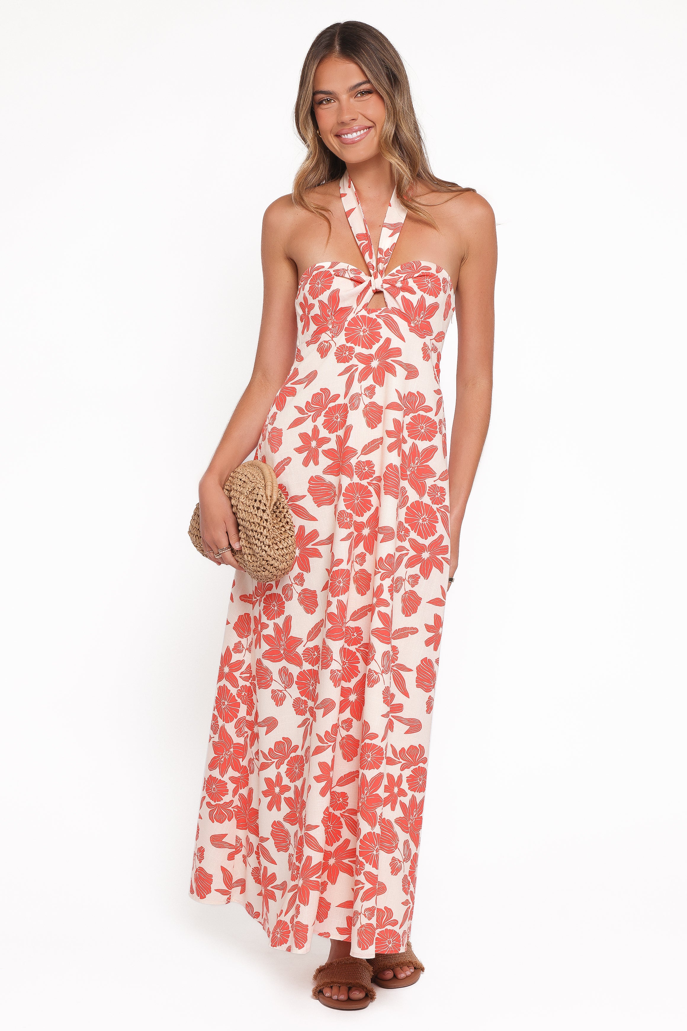 Petal and Pup USA DRESSES Cottrell Maxi Dress - Red Floral