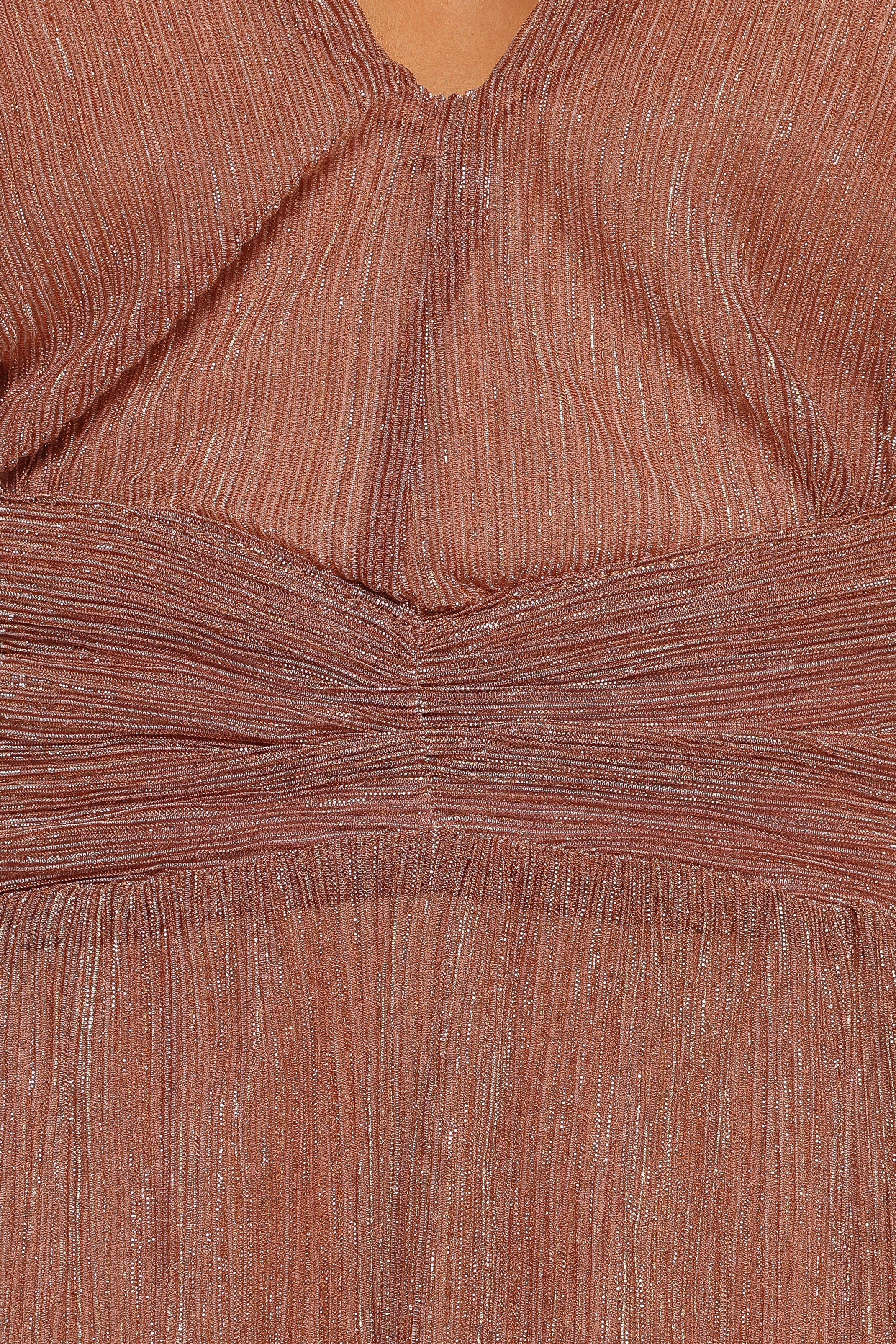 Petal and Pup USA DRESSES Cressida Maxi Dress - Rose Gold