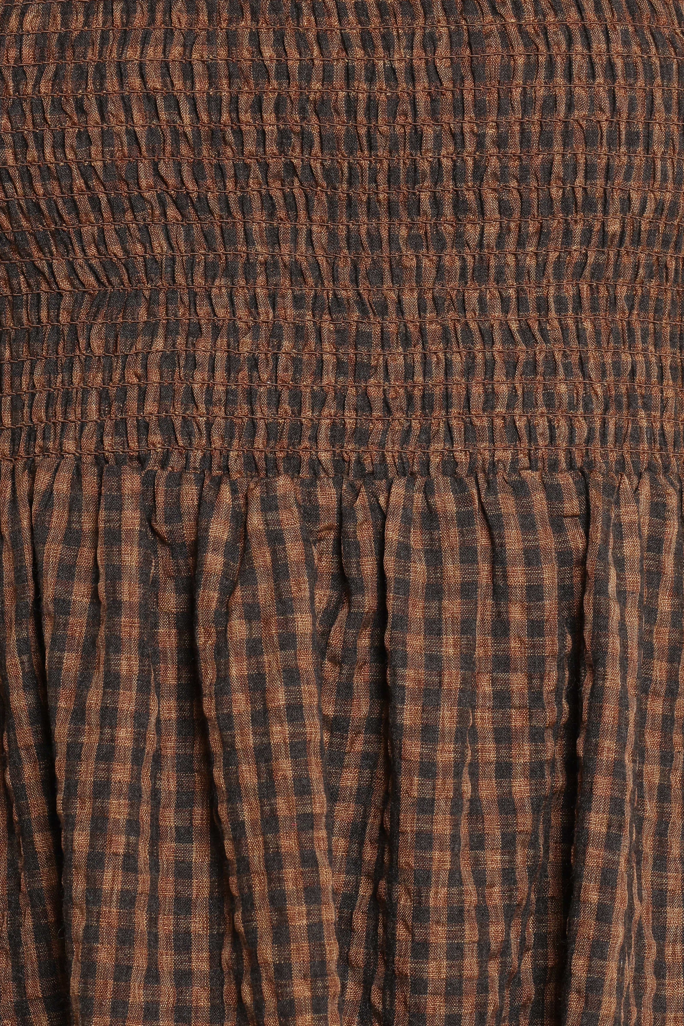 Petal and Pup USA DRESSES Cyrena Maxi Dress - Brown Check