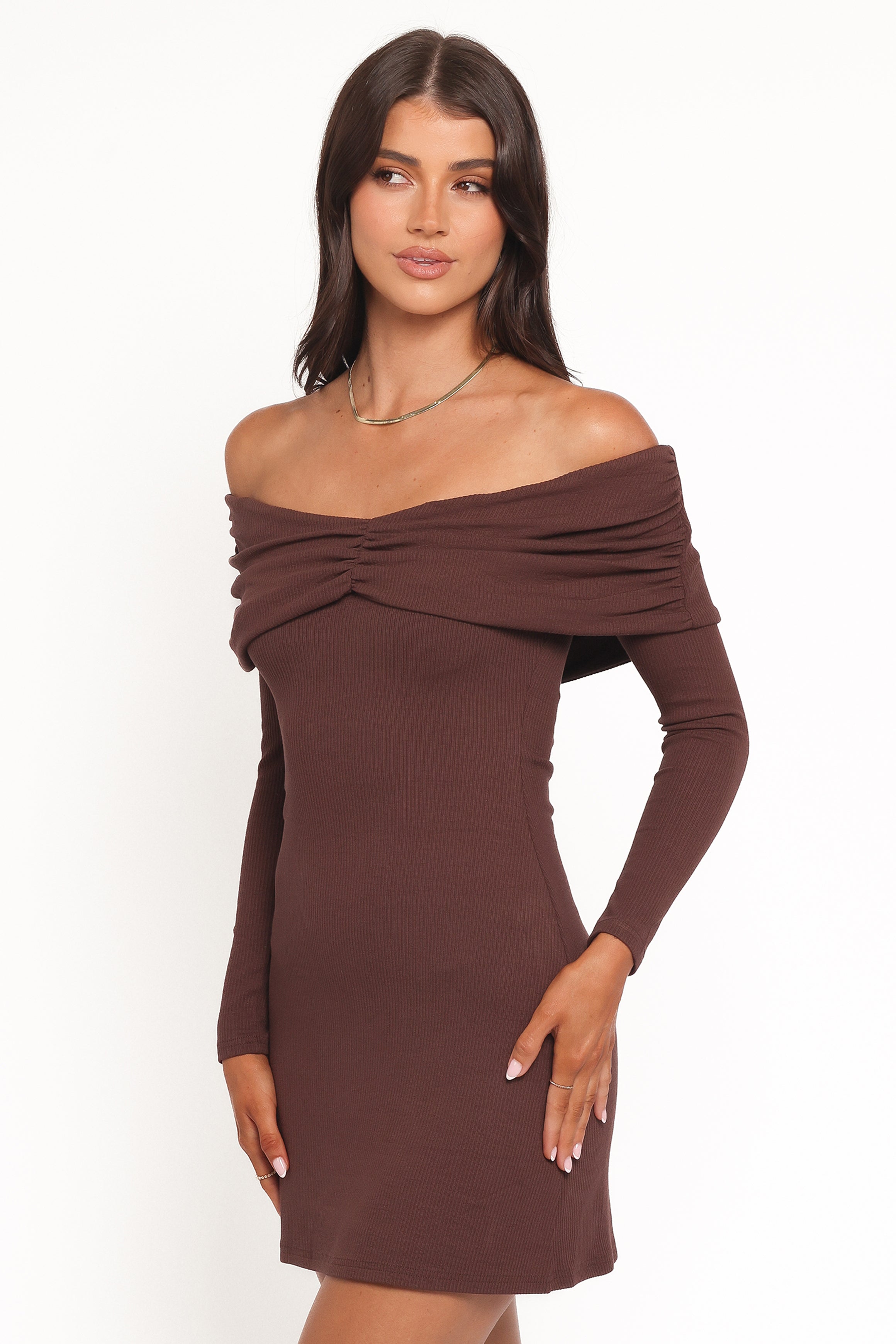 Petal and Pup USA DRESSES Danica Mini Dress - Chocolate Brown