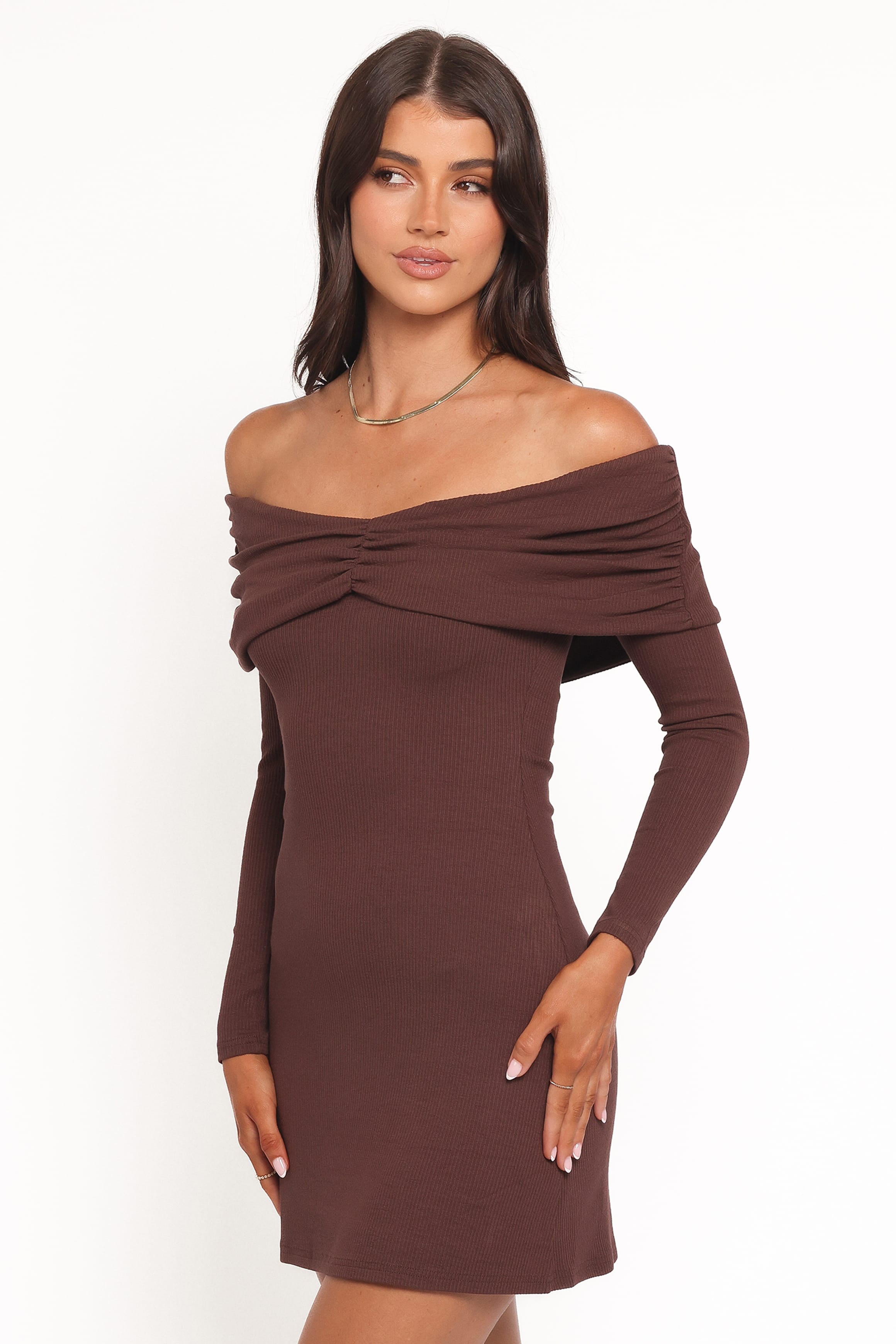 Petal and Pup USA DRESSES Danica Mini Dress - Chocolate Brown