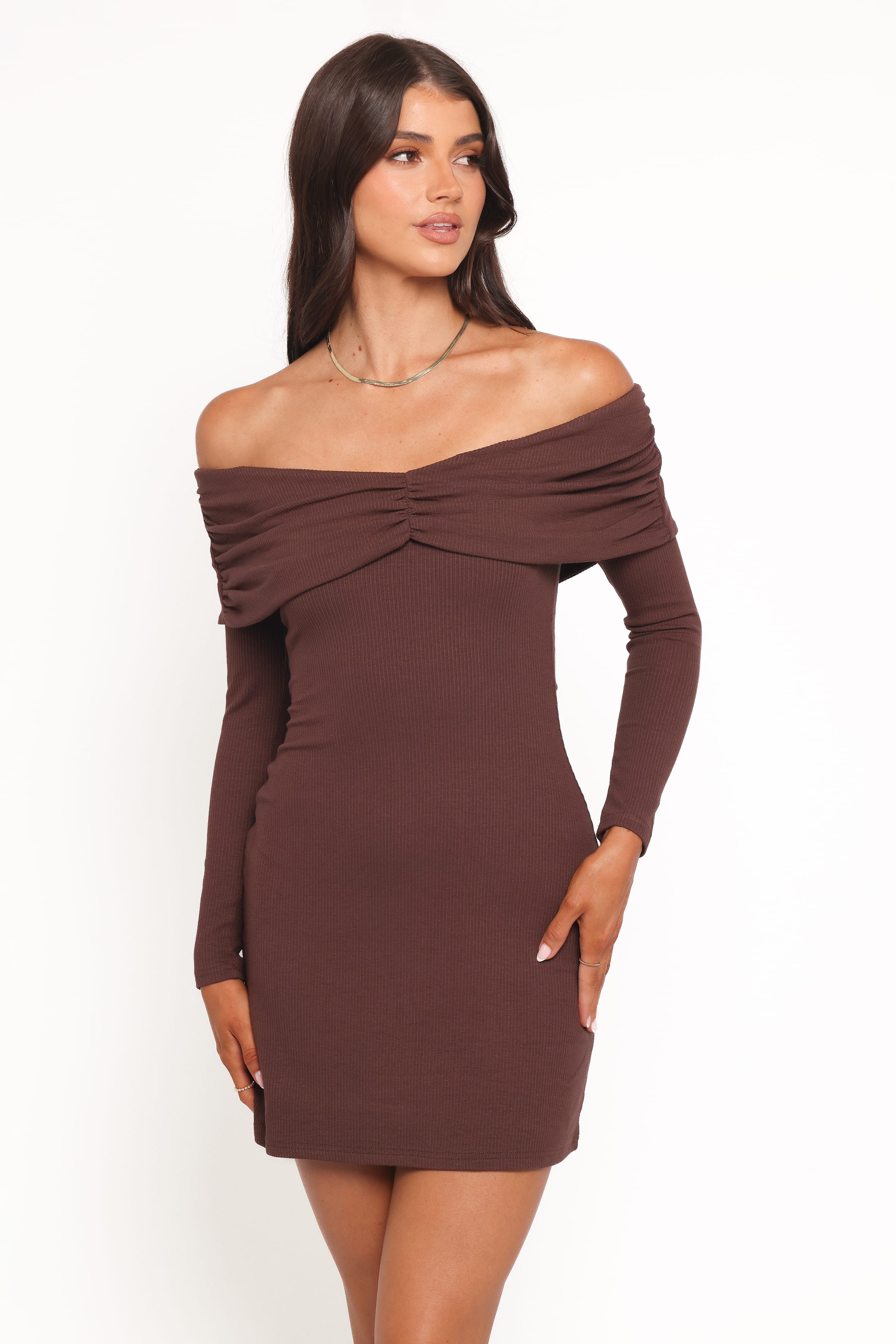 Petal and Pup USA DRESSES Danica Mini Dress - Chocolate Brown