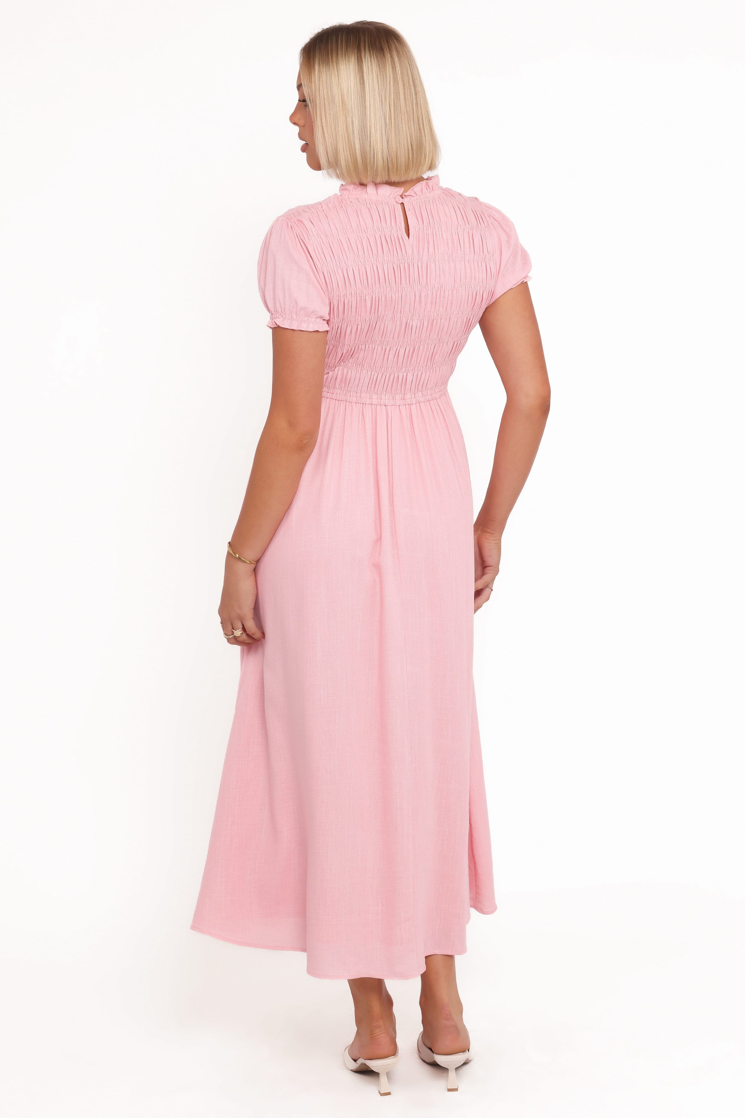 Petal and Pup USA DRESSES Darla Puff Sleeve Dress - Pink