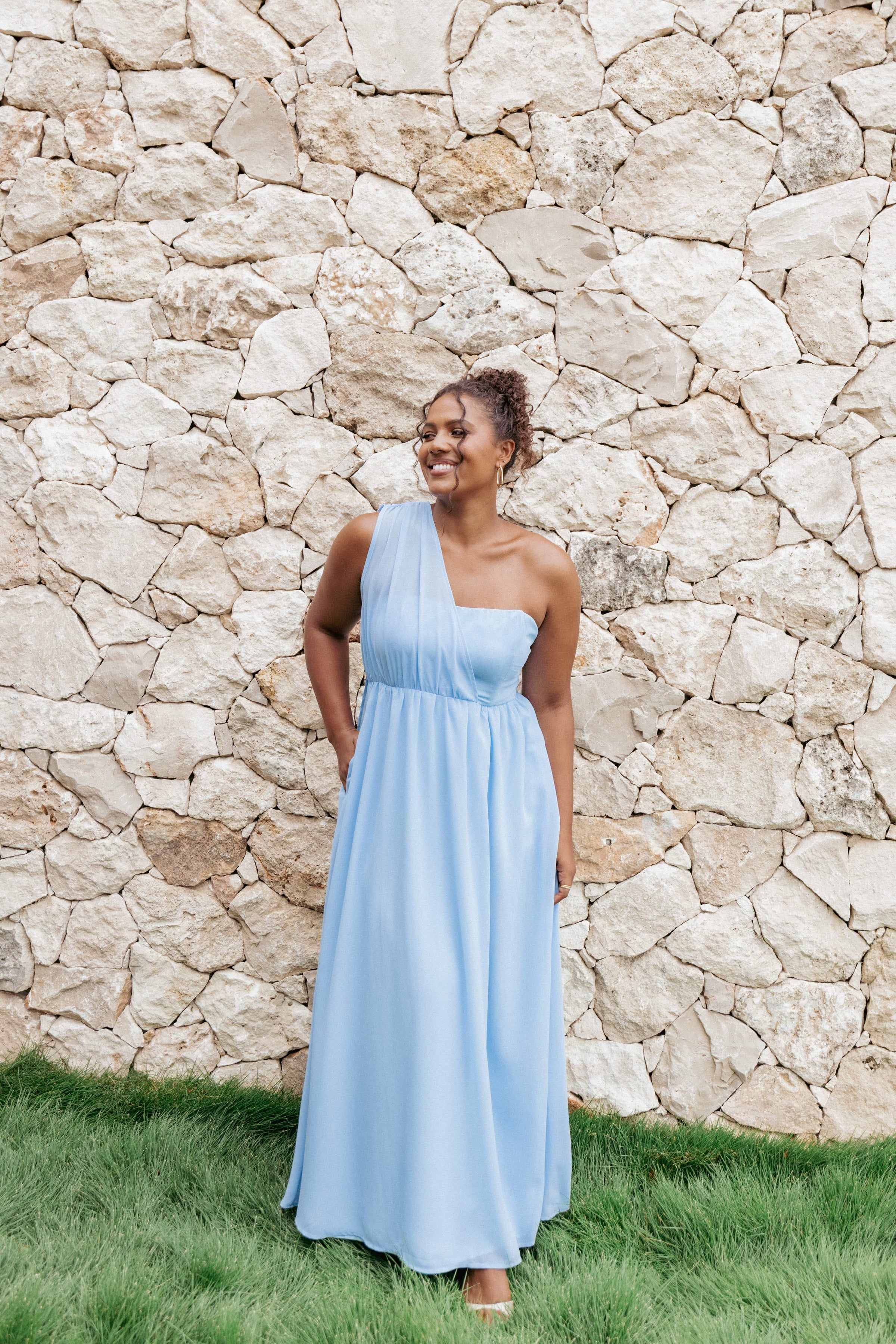 Petal and Pup USA DRESSES Darlee Maxi Dress - Cornflower Blue