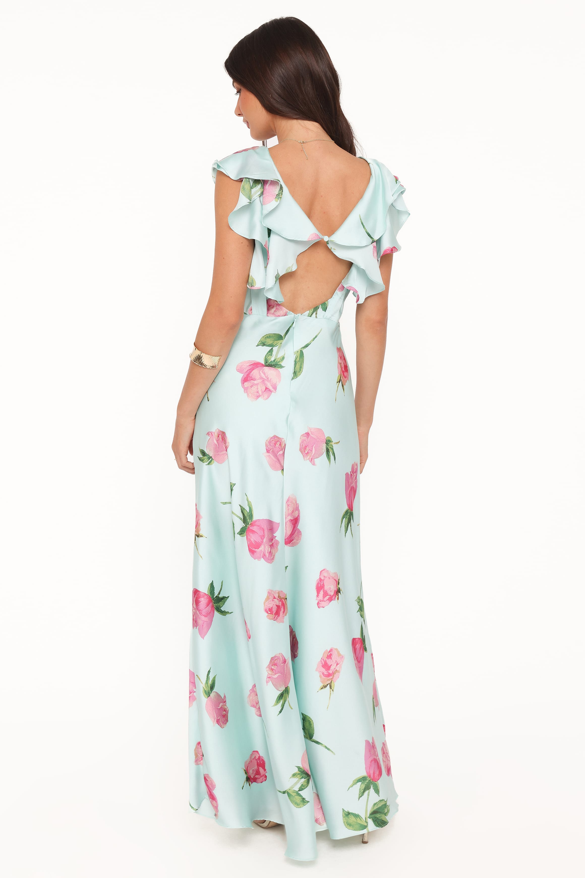 Petal and Pup USA DRESSES Darling Maxi Dress - Rose Mint Floral