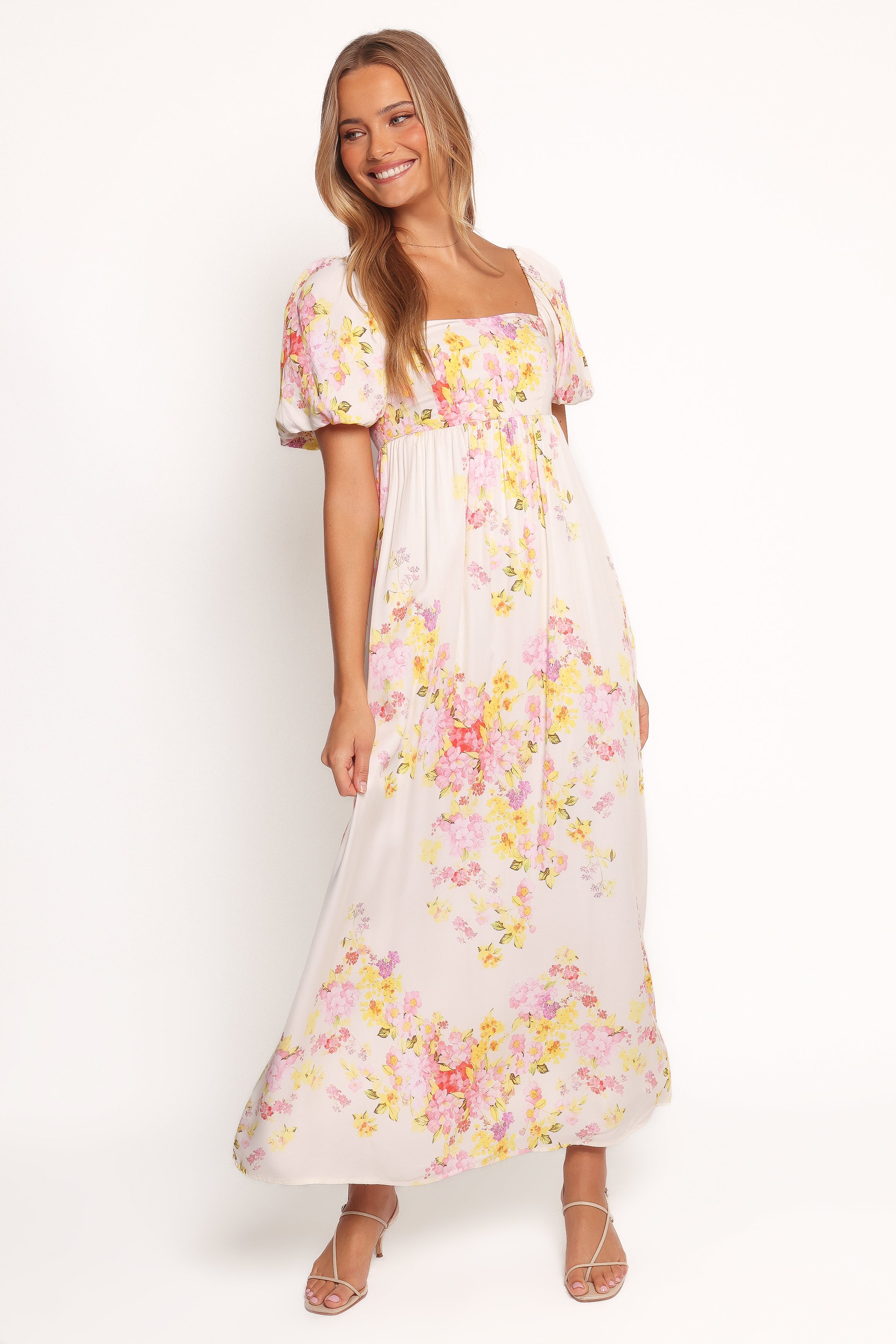 Petal and Pup USA DRESSES Delaney Maxi Dress - Pink Floral