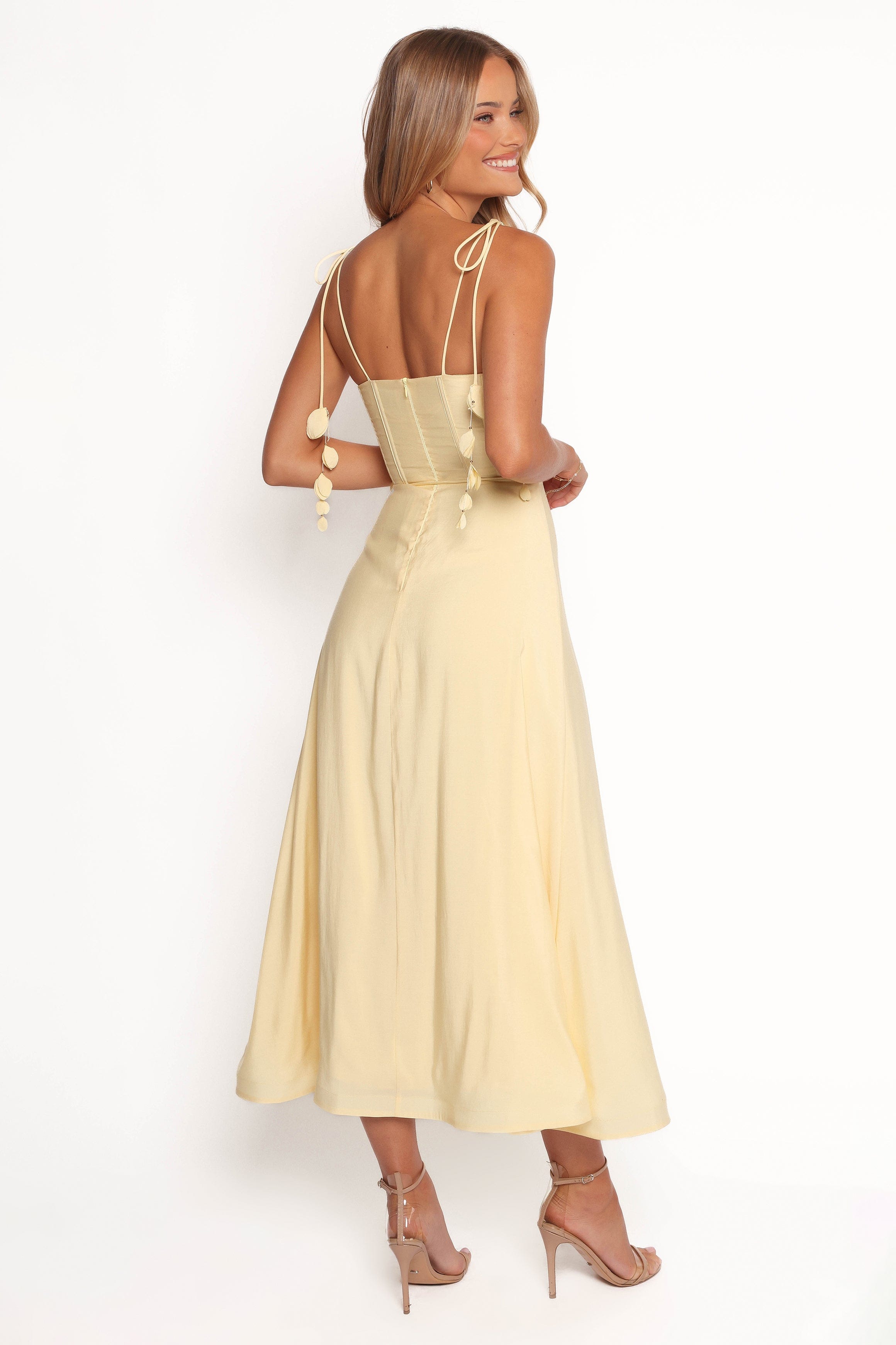Petal and Pup USA DRESSES Della Midi Dress - Yellow