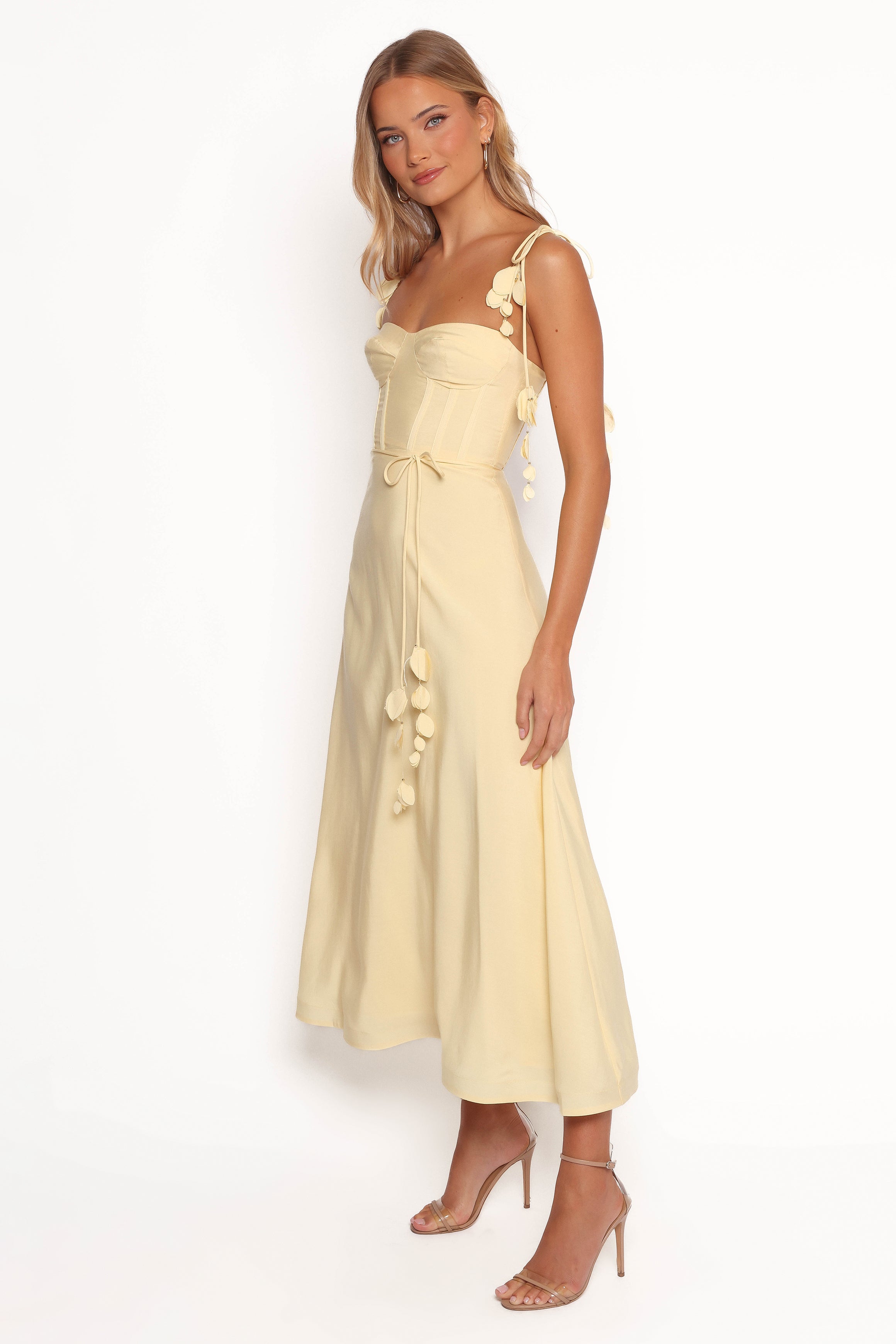 Petal and Pup USA DRESSES Della Midi Dress - Yellow