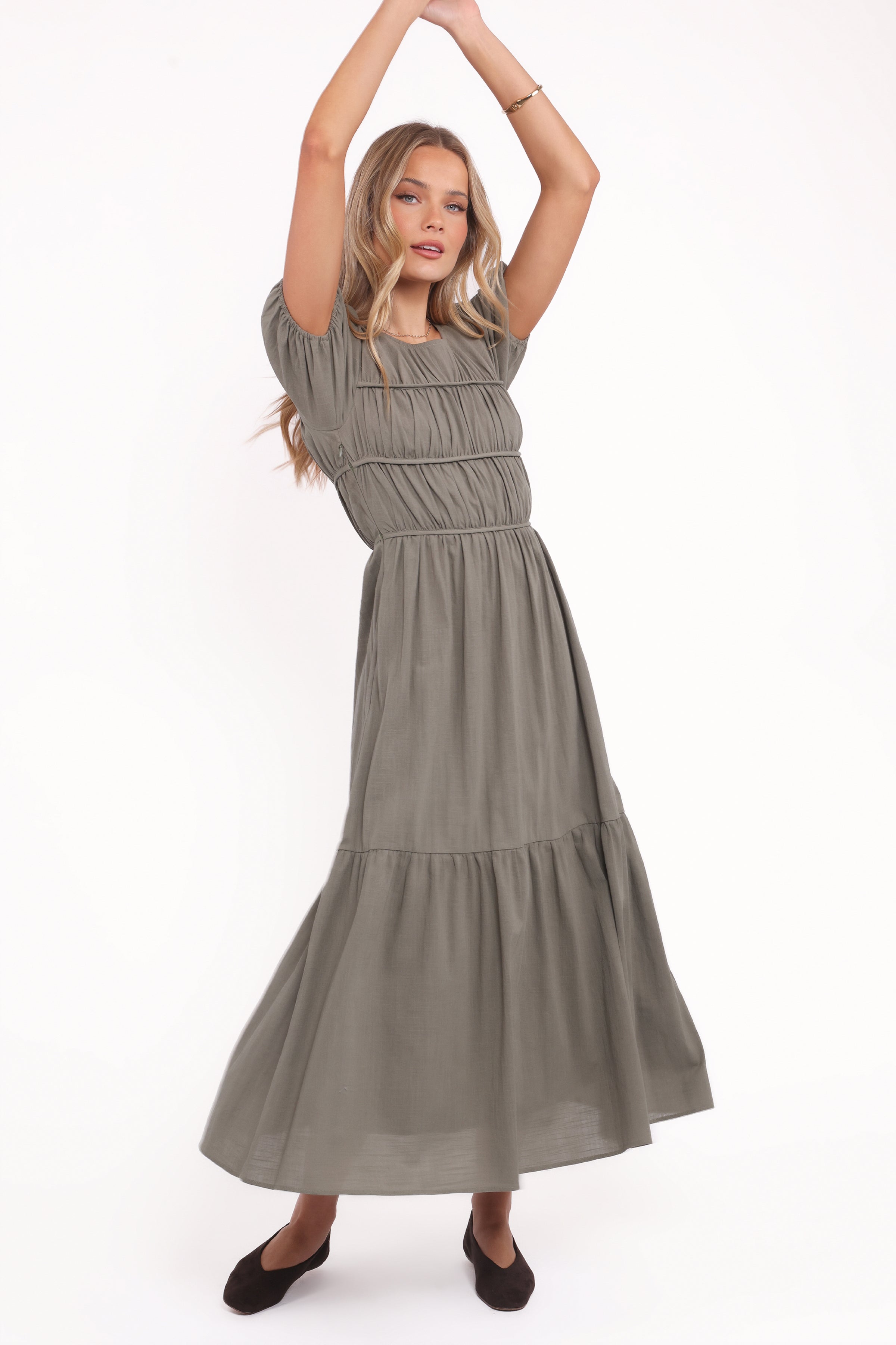 Petal and Pup USA DRESSES Deloria Maxi Dress - Olive