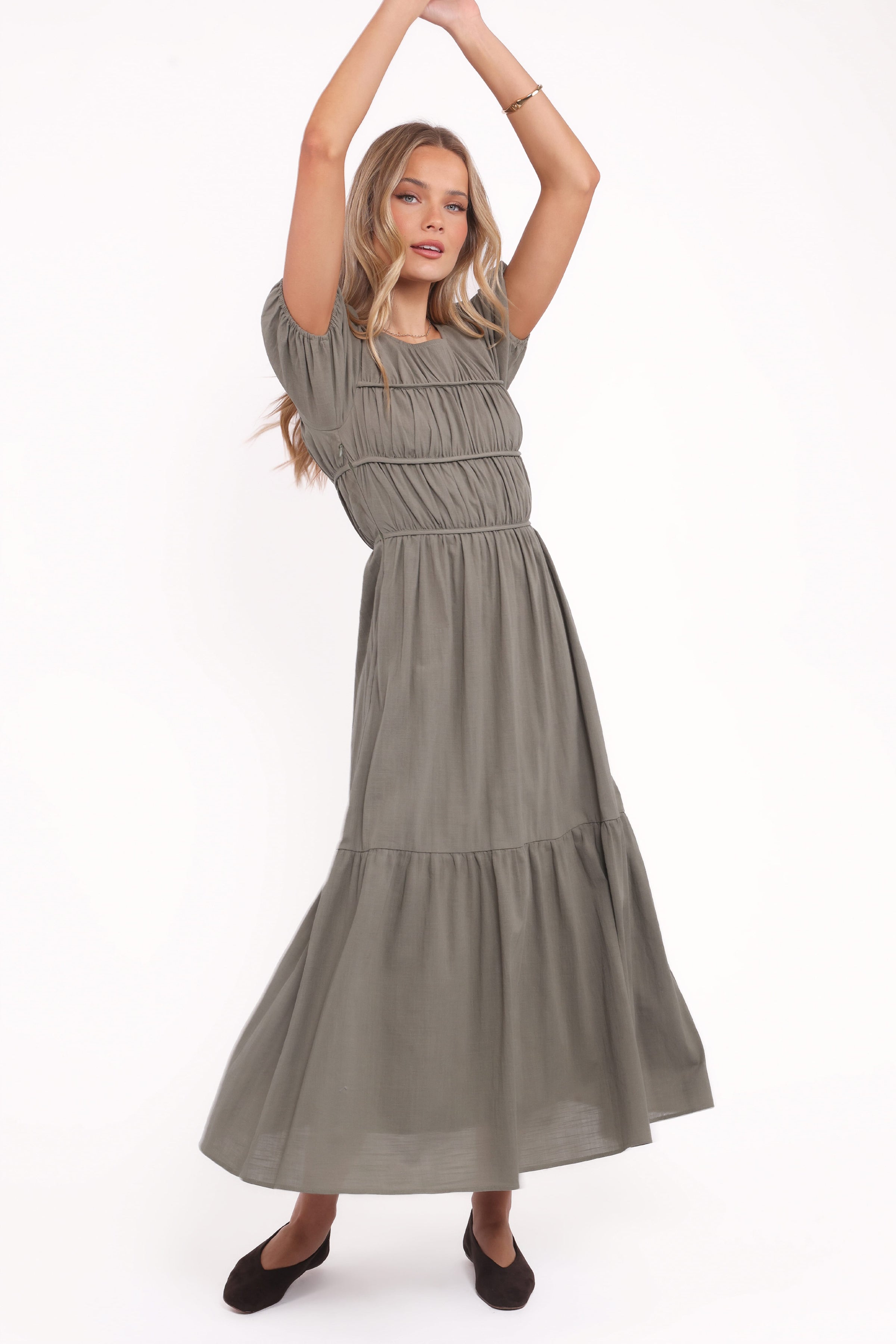 Petal and Pup USA DRESSES Deloria Maxi Dress - Olive