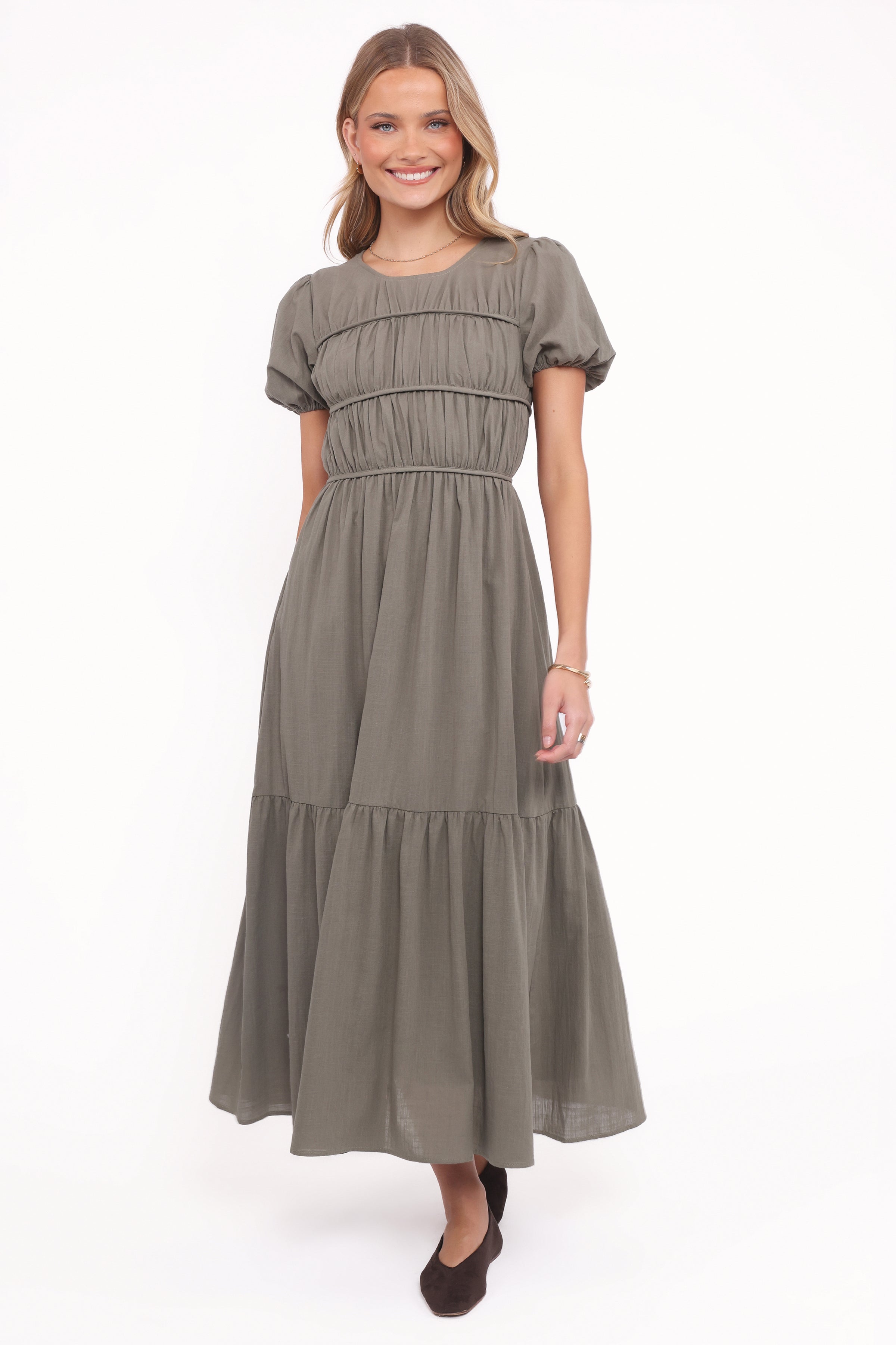 Petal and Pup USA DRESSES Deloria Maxi Dress - Olive