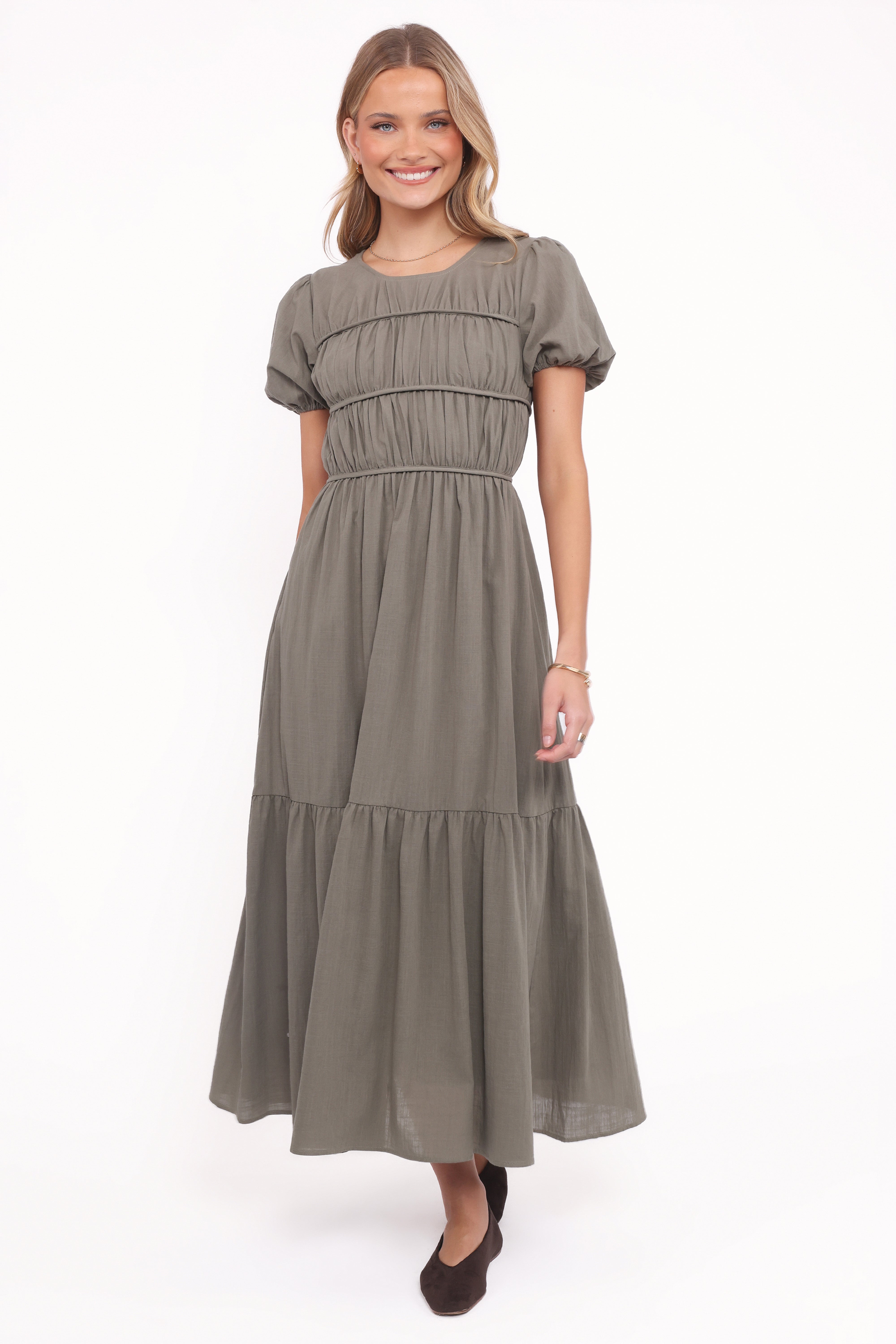 Petal and Pup USA DRESSES Deloria Maxi Dress - Olive